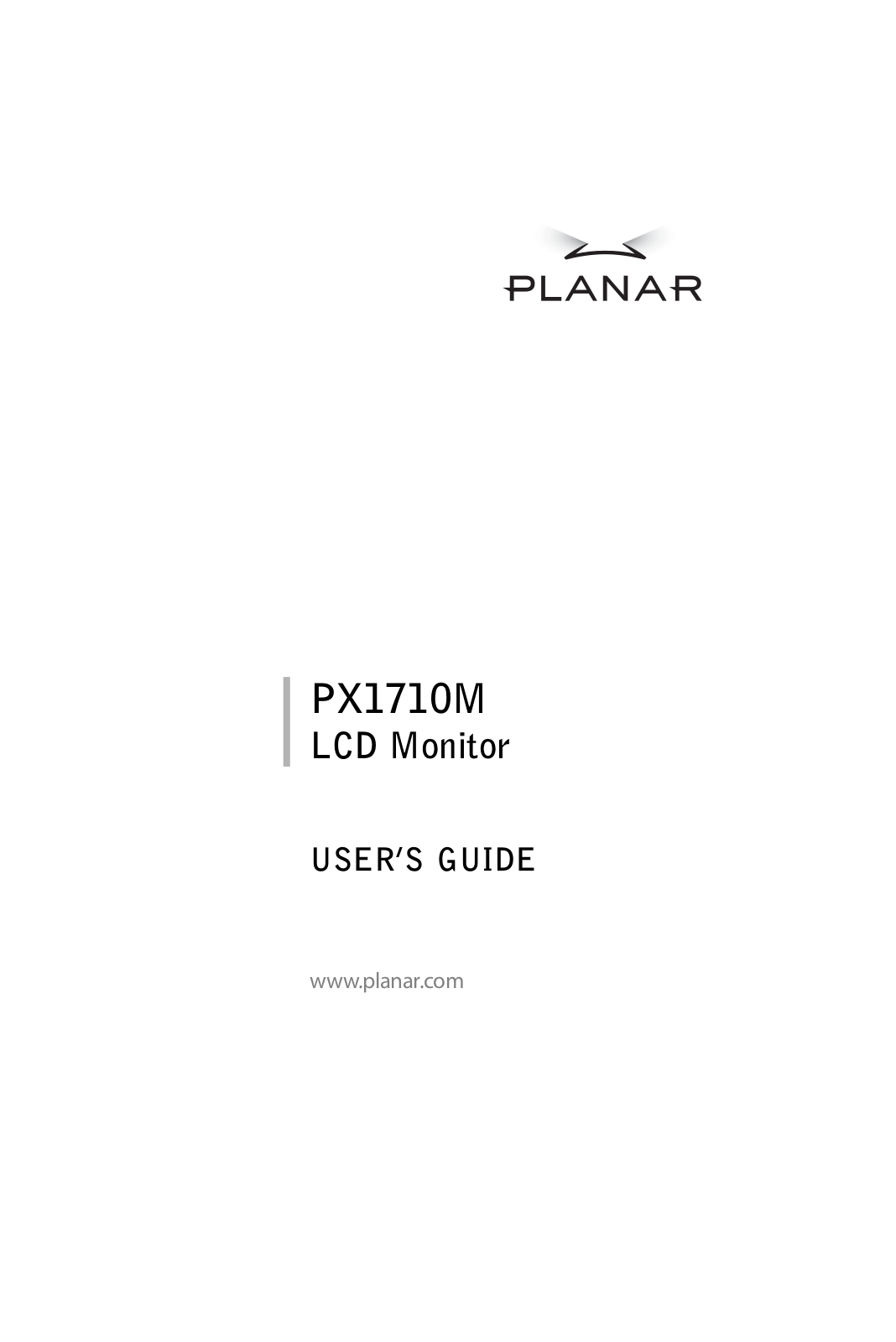 Planar PX1710M User Manual