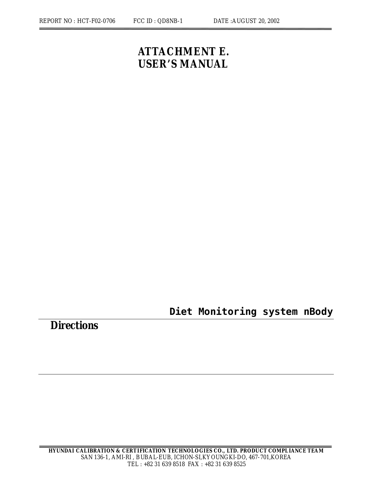 CAS NB 1 User Manual