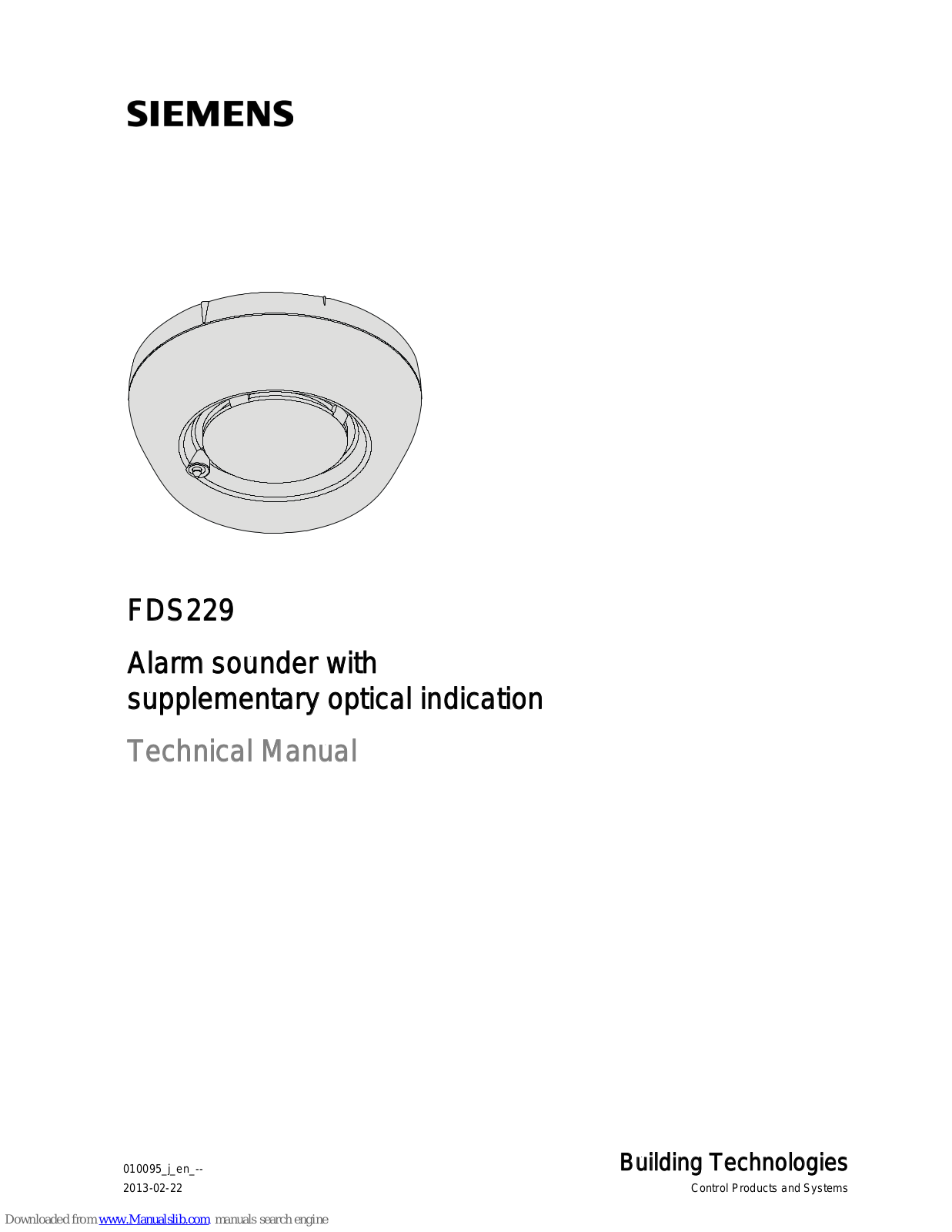 Siemens FDS229-A, FDS229-R Technical Manual