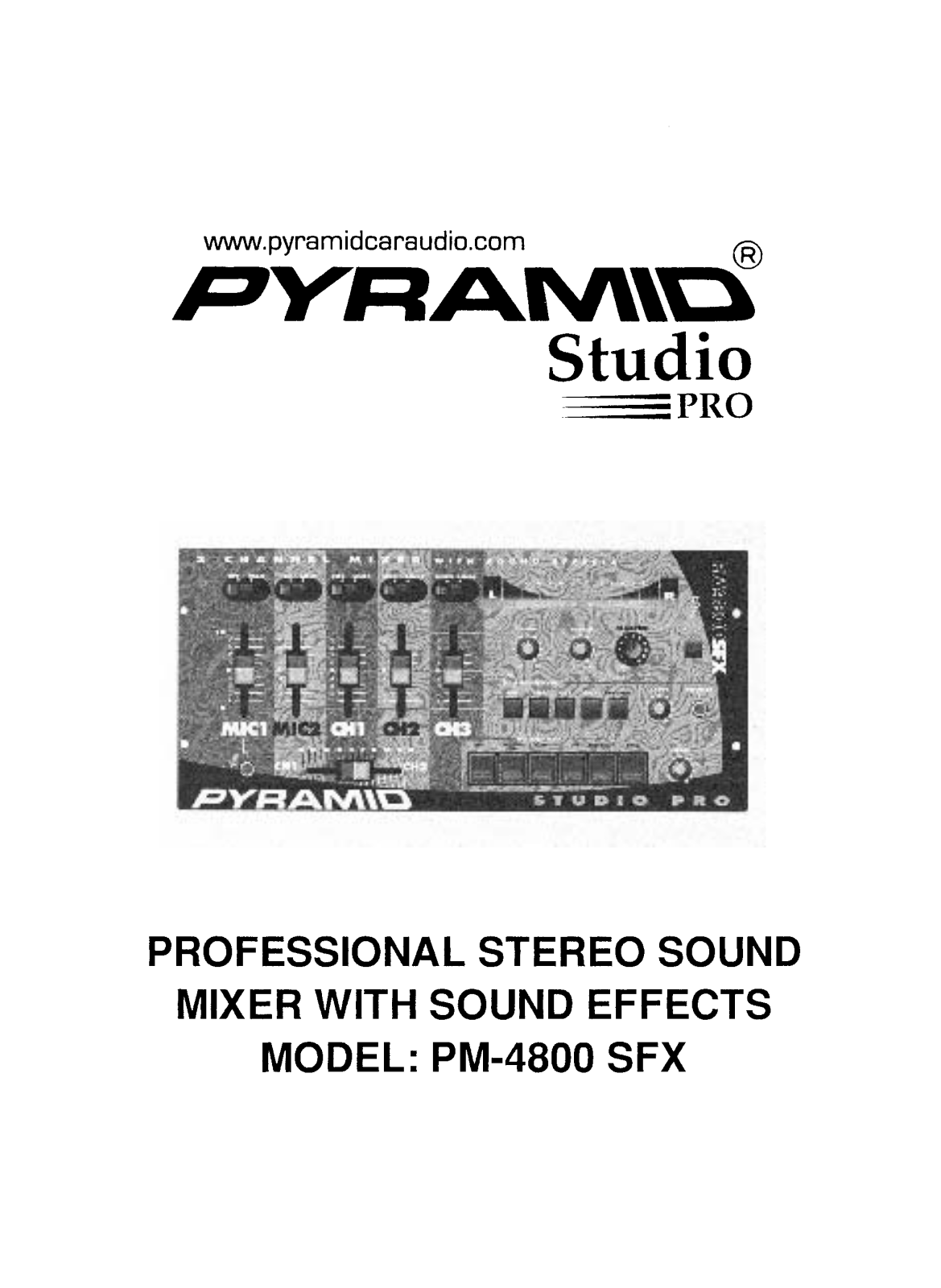 Pyramid Car Audio PM-4800 SFX User Manual