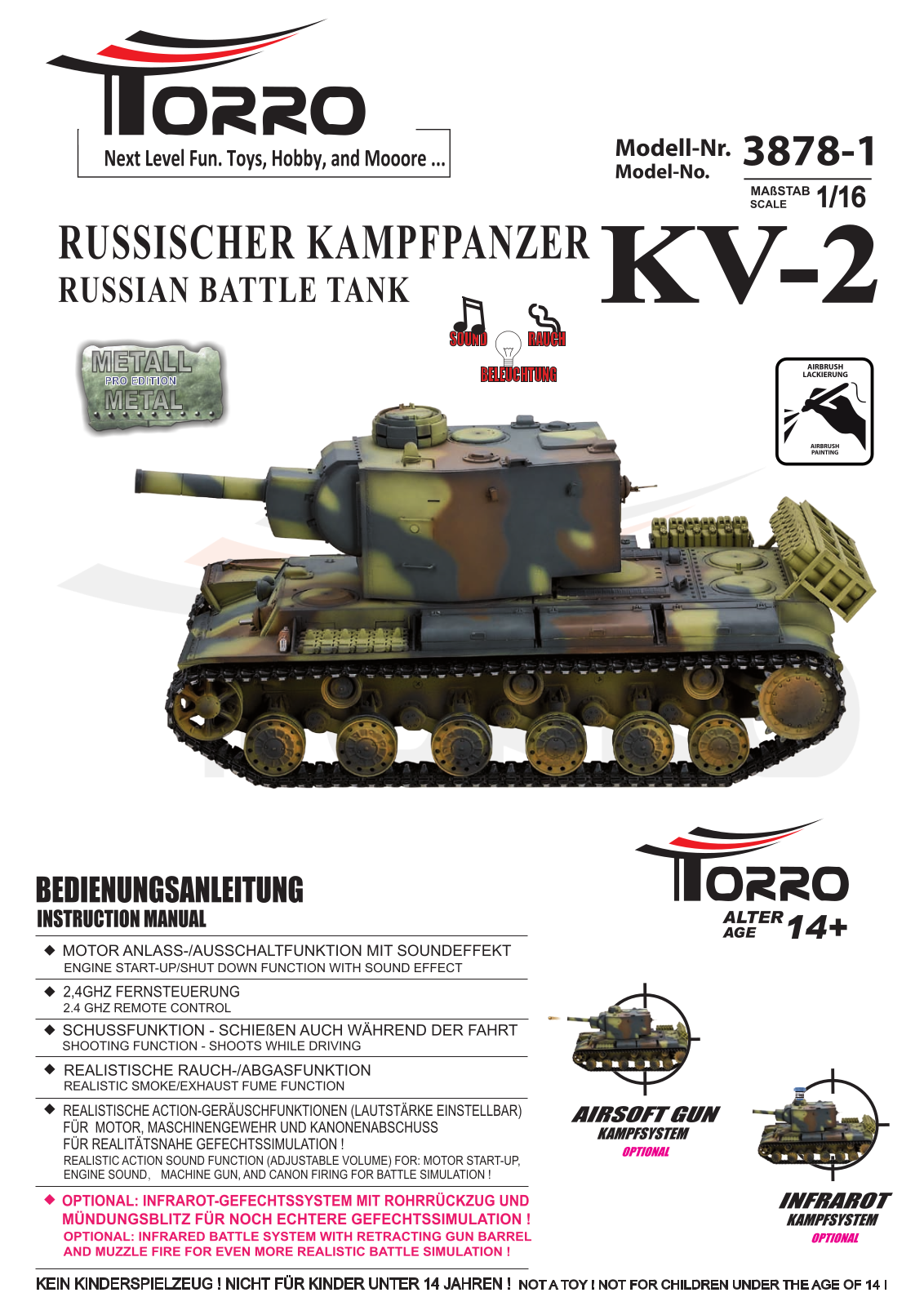 Torro KV-2 3878-1 Instruction Manual