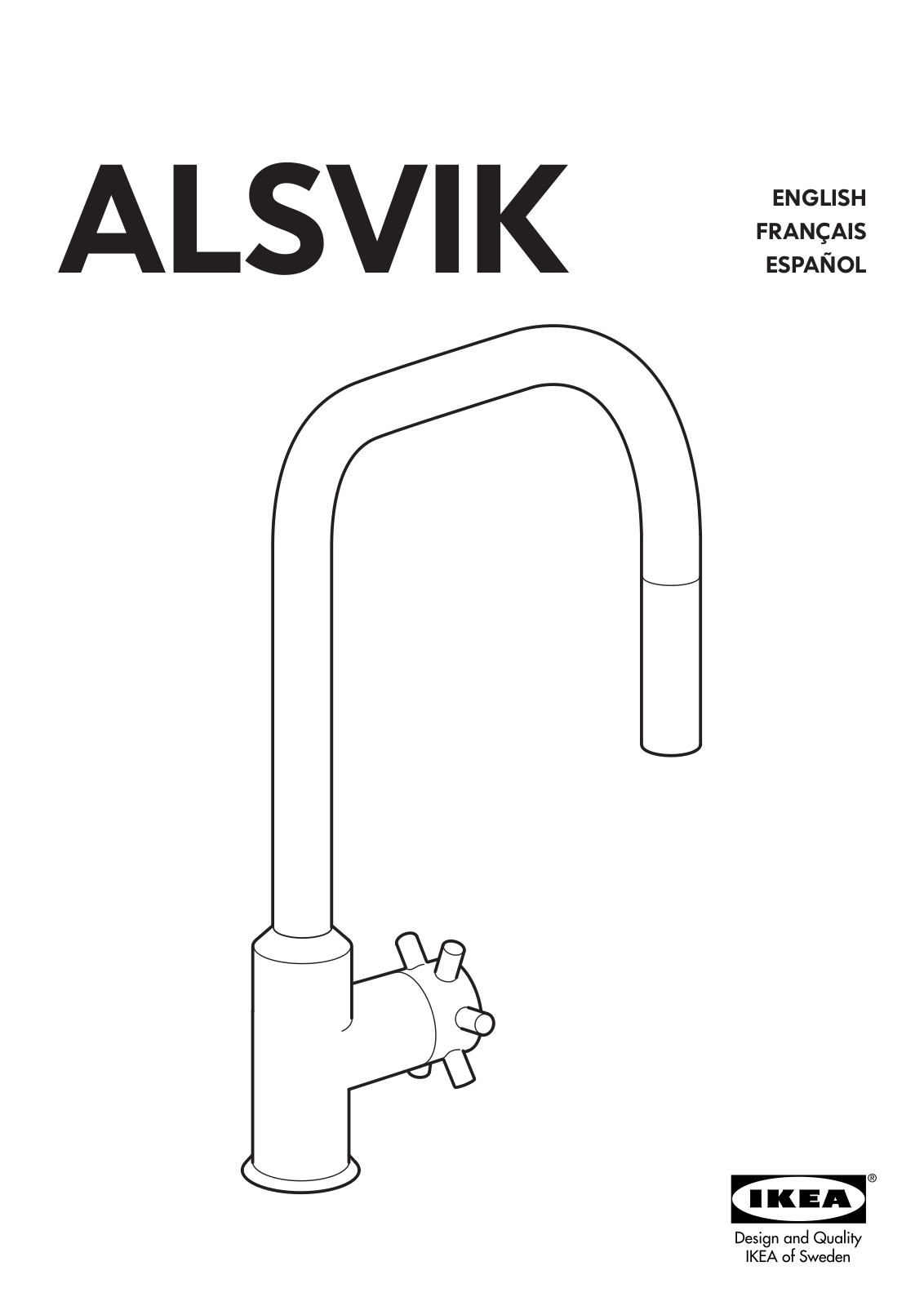 IKEA ALSVIK SINGLE KITCHEN FAUCET PULL OUT User Manual