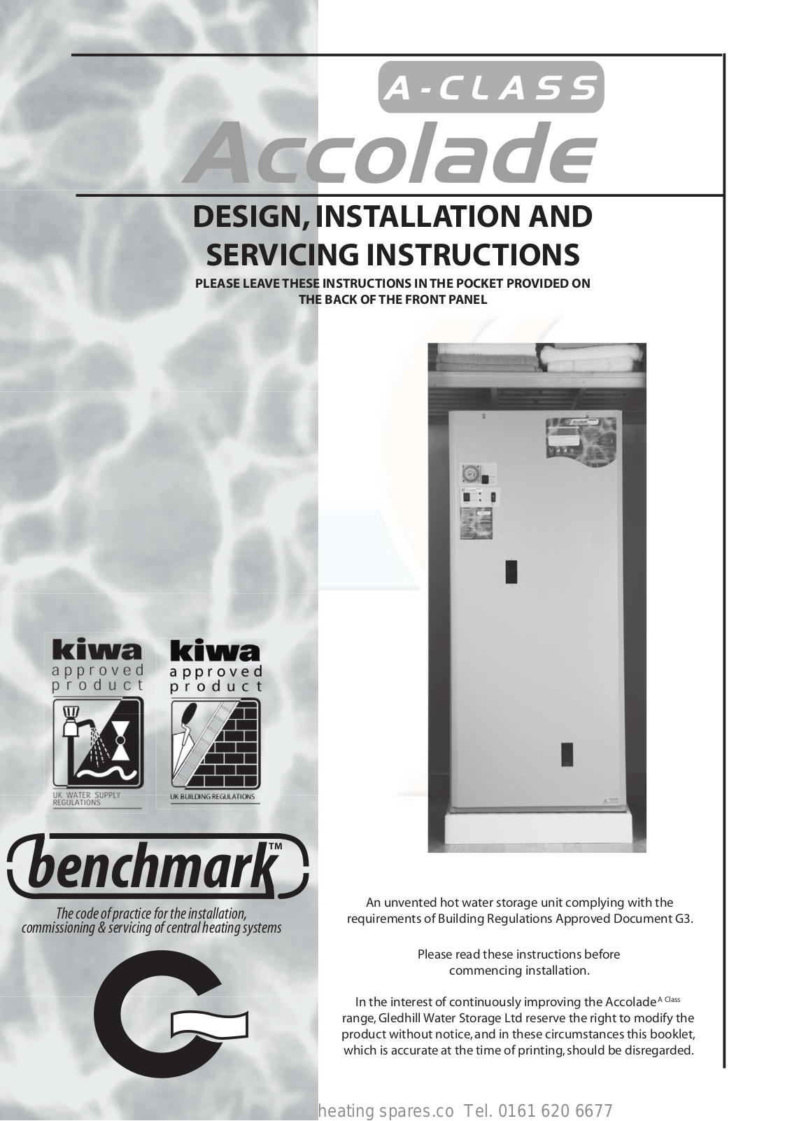 Benchmark Accolade ACA125 IND, Accolade ACA180 IND, Accolade ACA150 IND, Accolade ACA240 IND, Accolade ACA210 IND Design, Installation And Servicing Instructions - ManualMachine.com