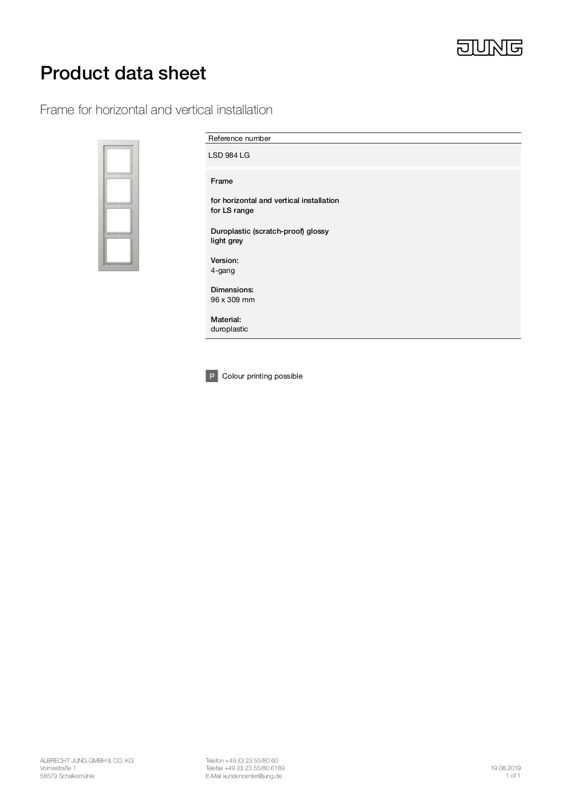 Jung LSD 984 LG User Manual