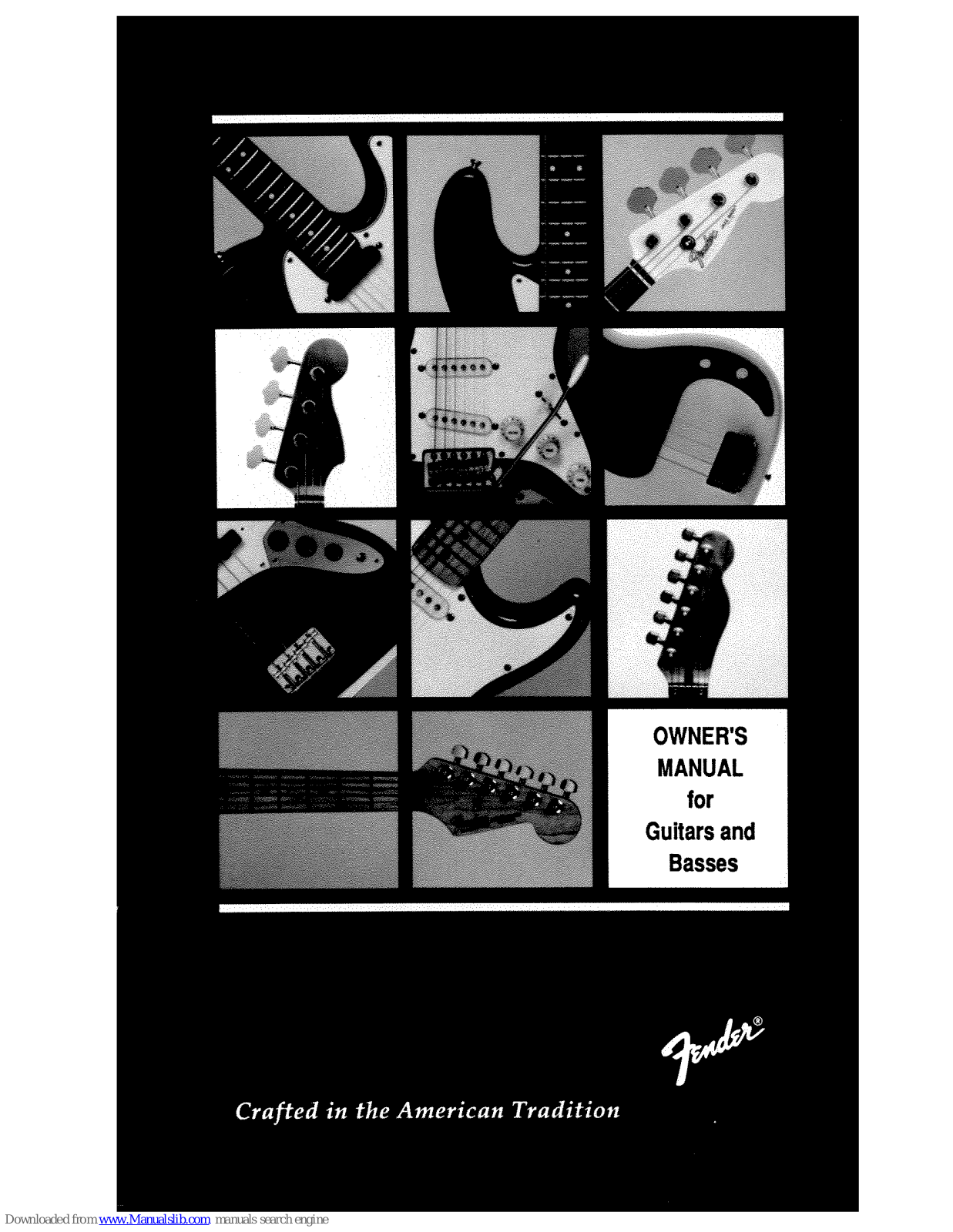 Fender BASSES - REV B, GUITARS - REV B User Manual