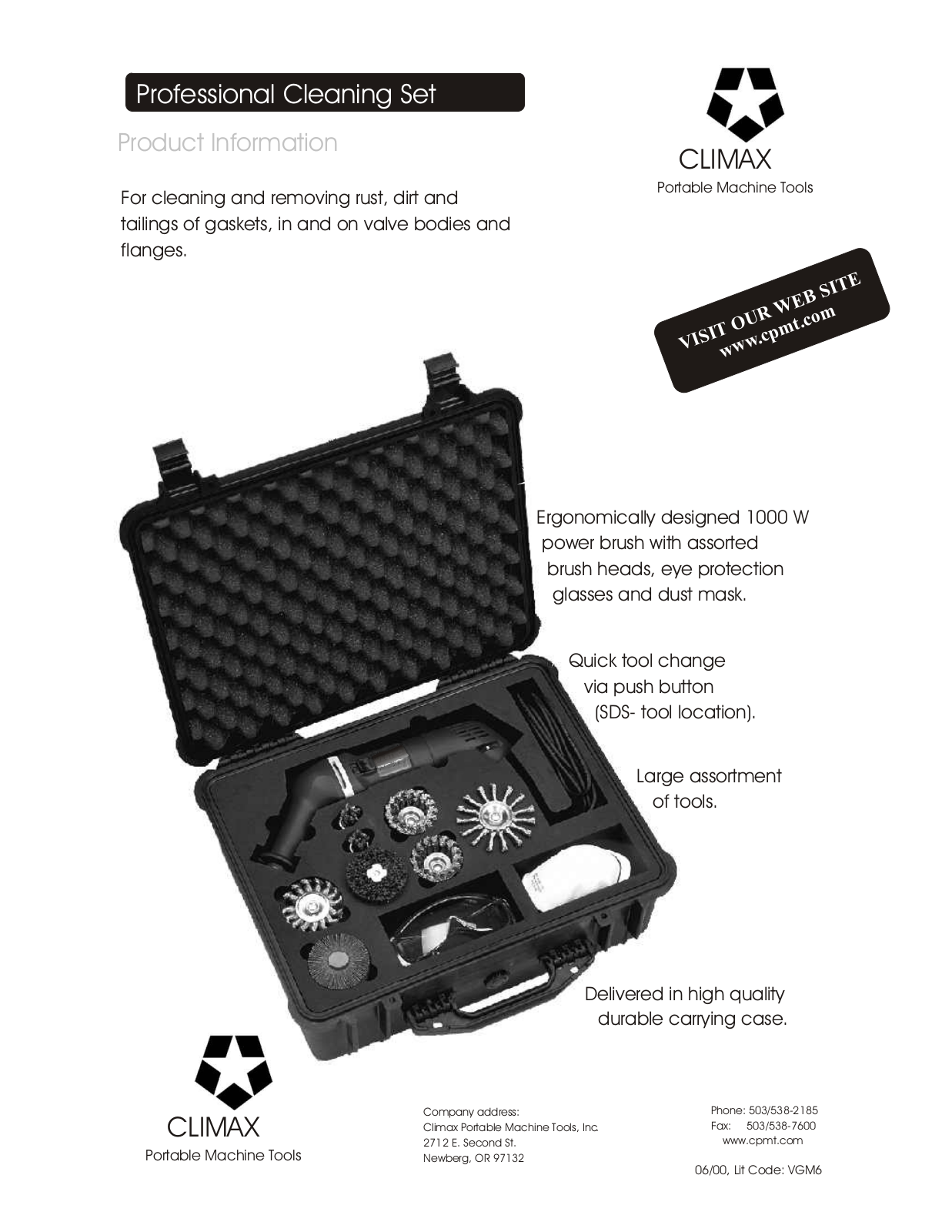 Climax Valve Cleaning Set User Manual