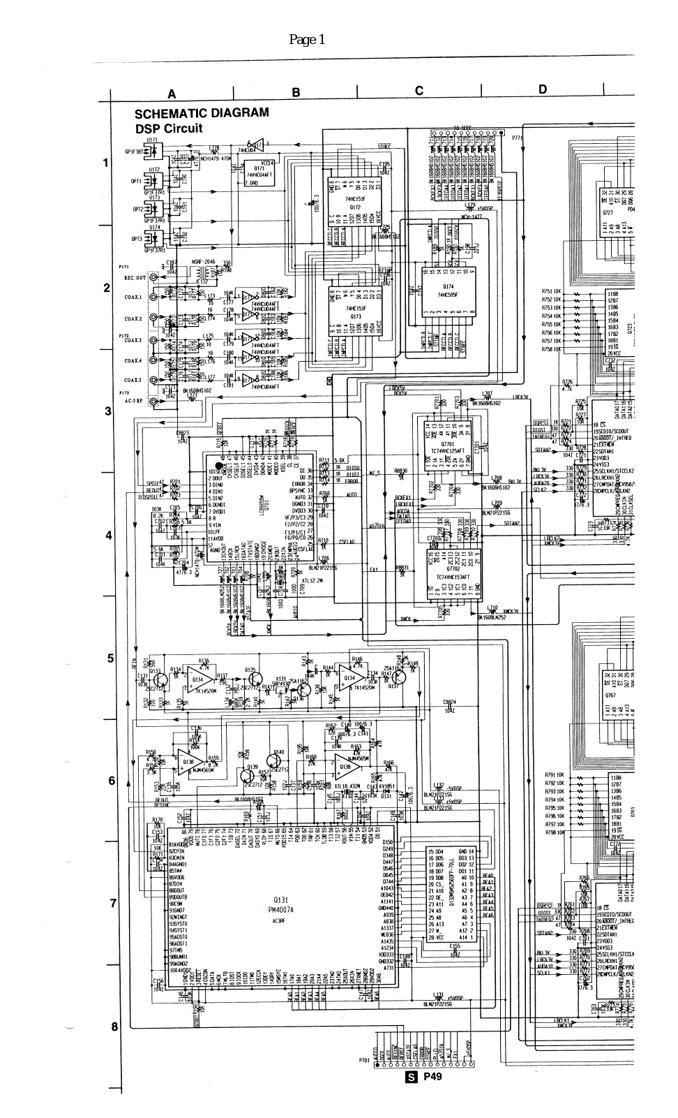 Onkyo DSP-989 Schematic