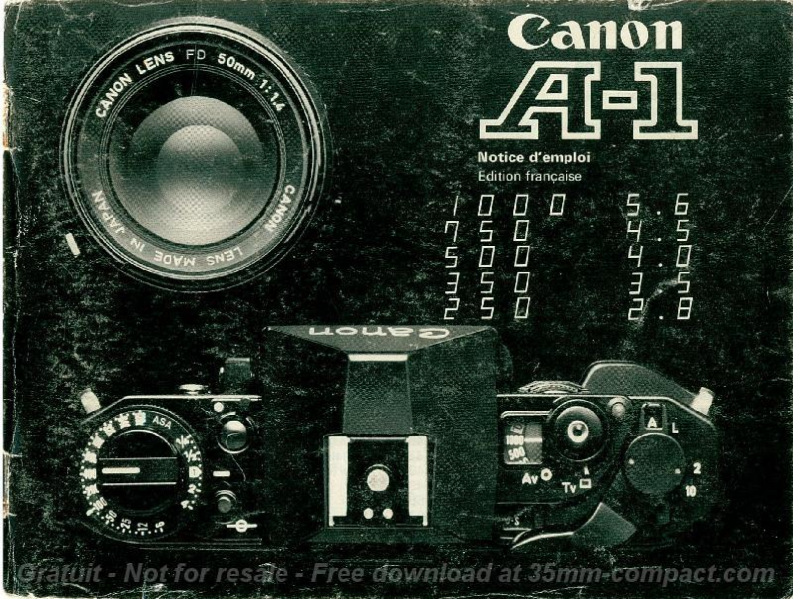 CANON A1 User Manual