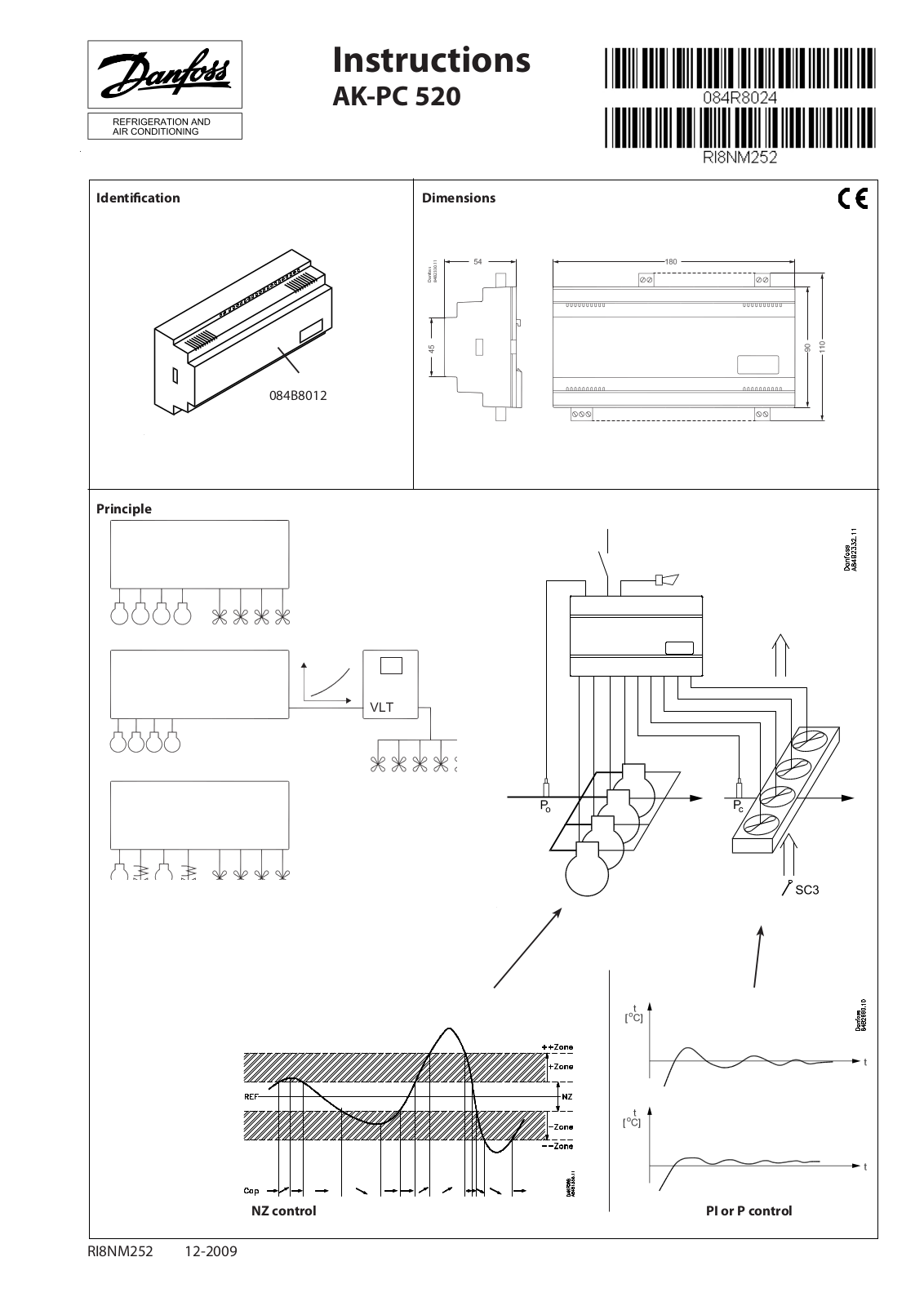 Danfoss AK-PC 520 Installation guide