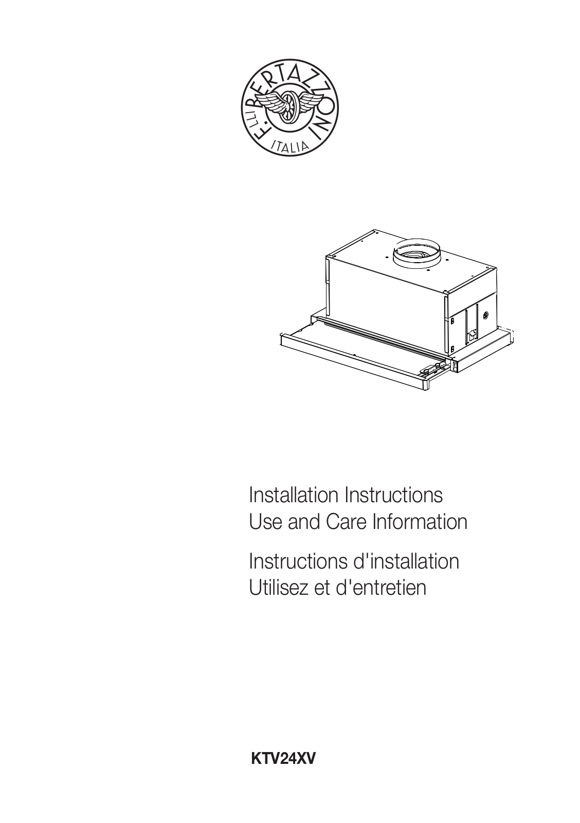 Bertazzoni KTV24XV Installation Manual