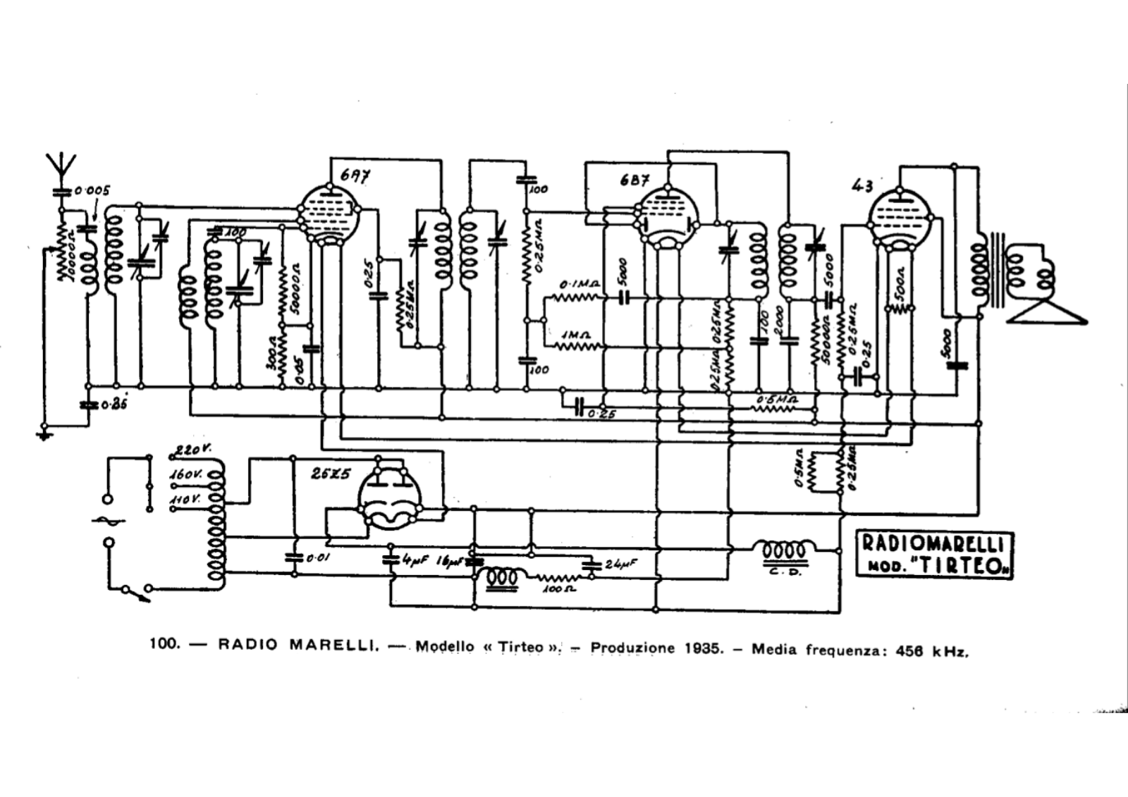 Radiomarelli tirteo schematic