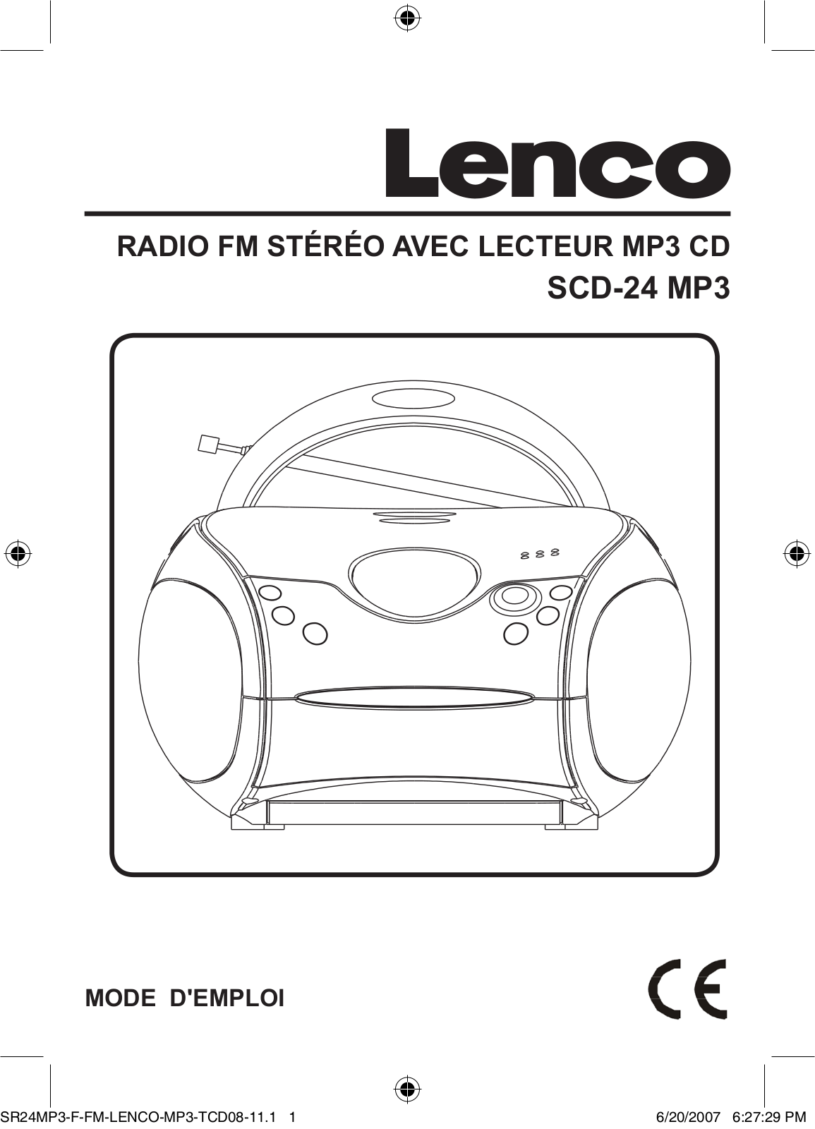 LENCO SCD-24 MP3 User Manual