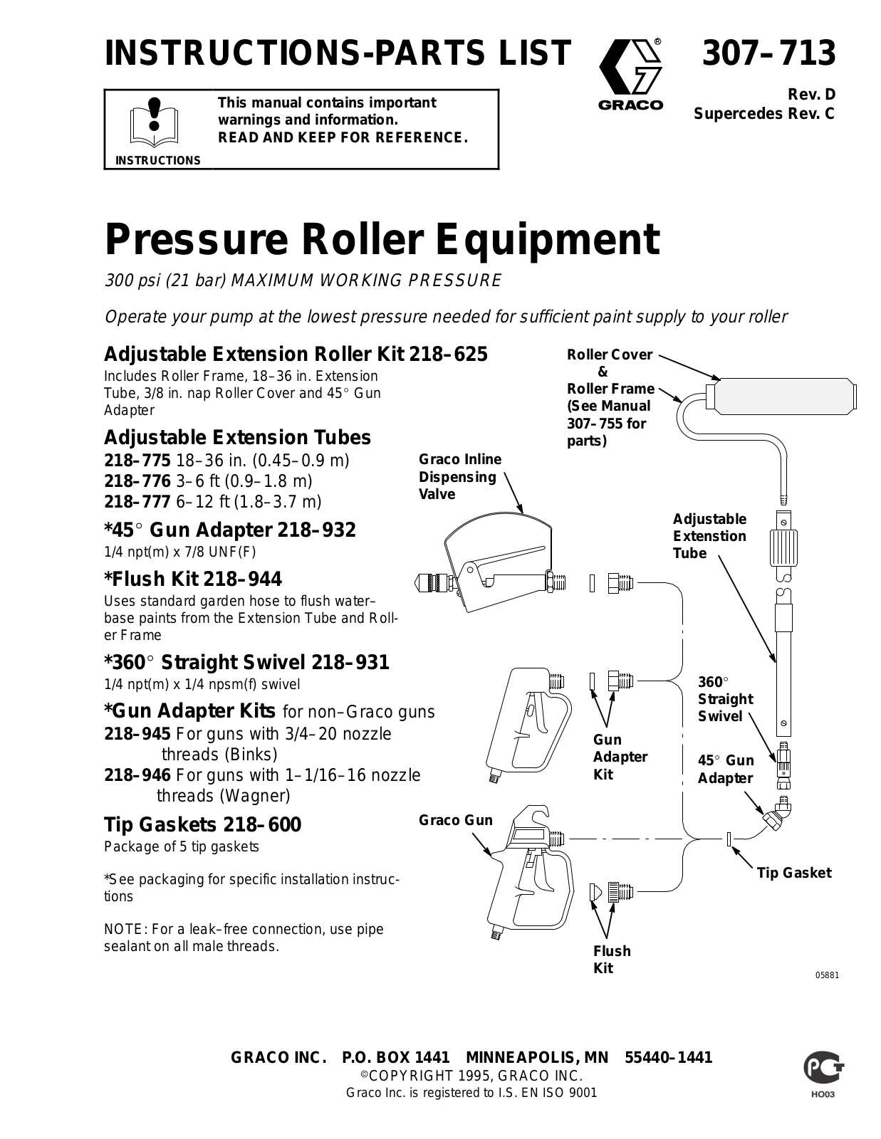 Graco Inc 307-713 User Manual