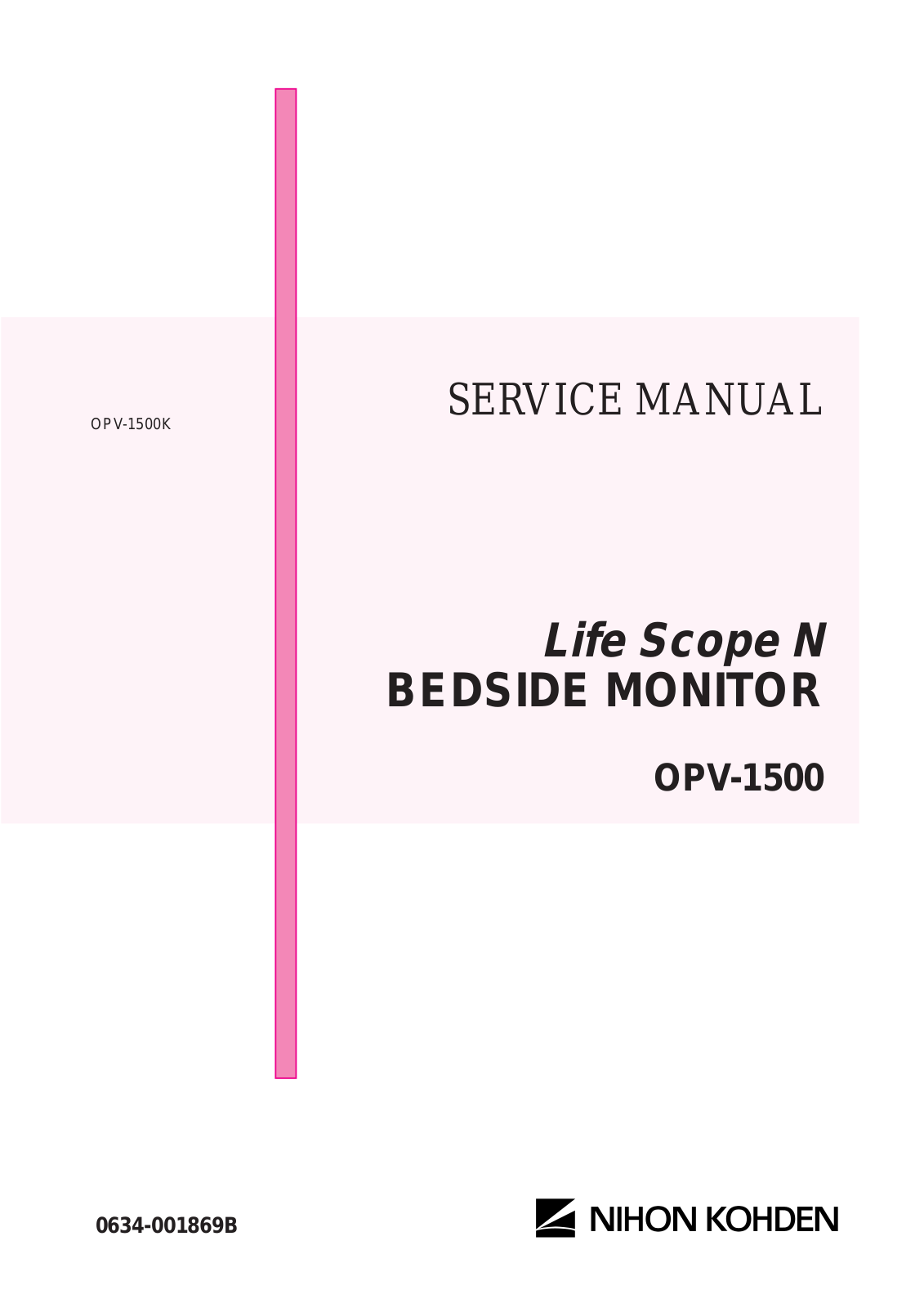 Nihon Kohden Lifescope H OPV User manual