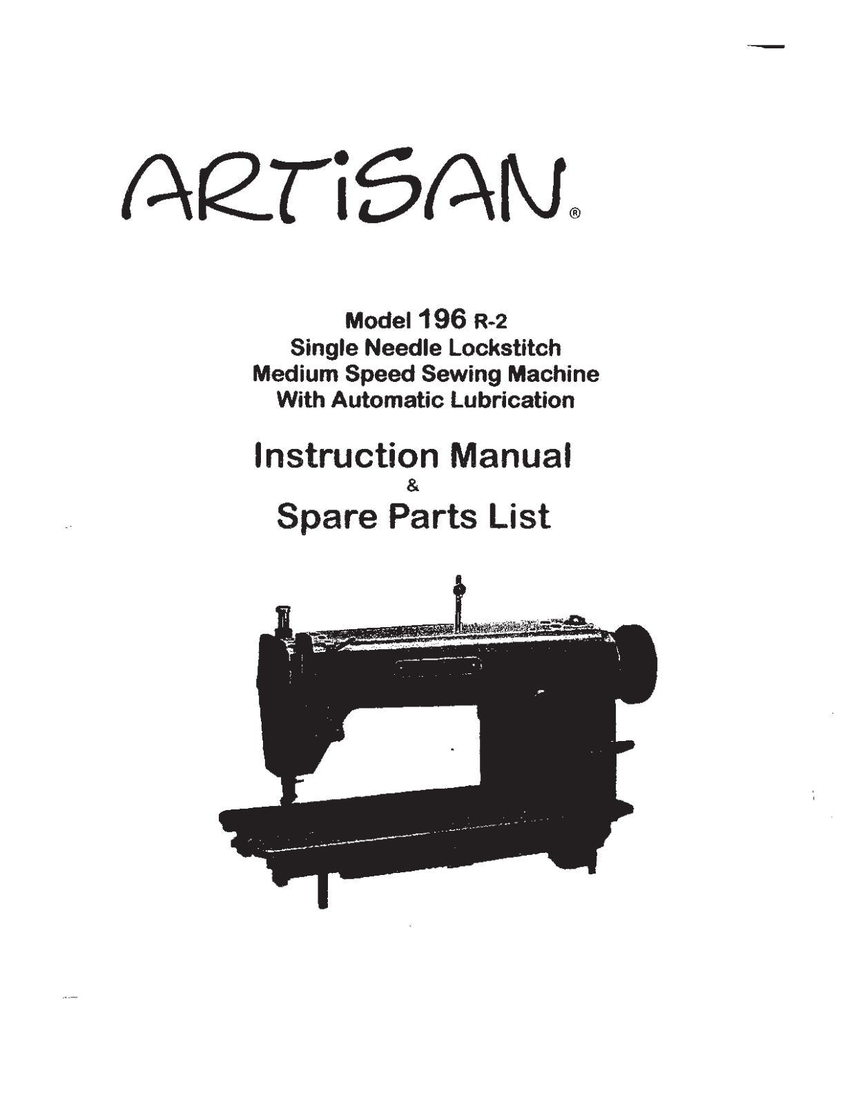 Artisan 196R-2 Operating Manual - ManualMachine.com