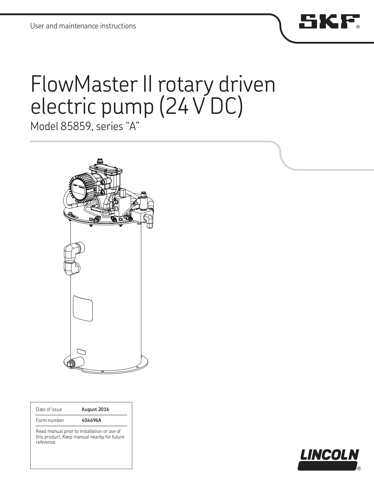 Lincoln SKF 85859 User Manual