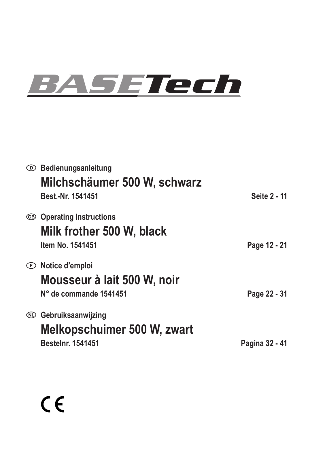 Basetech 1541451 User guide