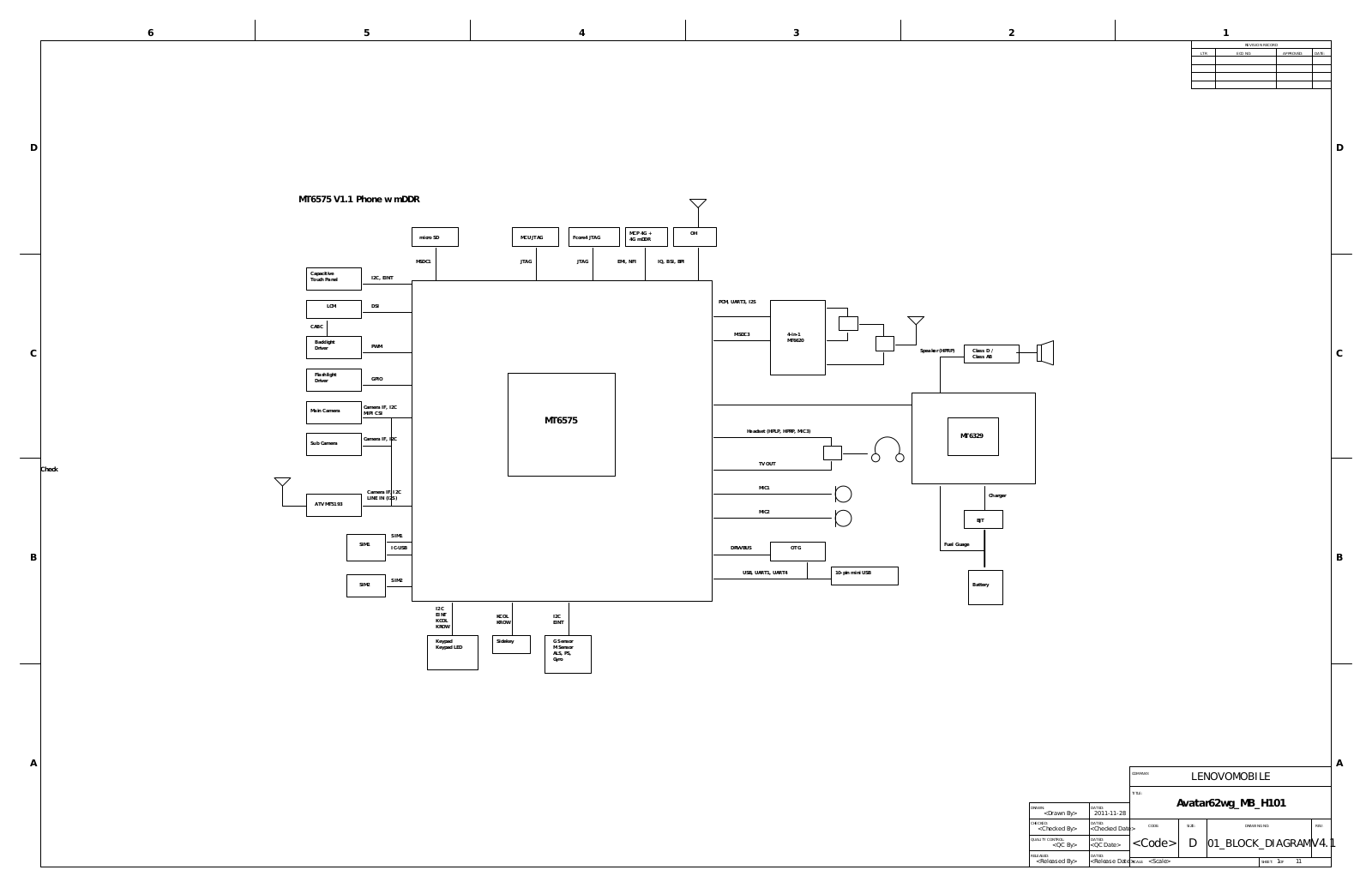 Lenovo A789 schematic diagram and service manual