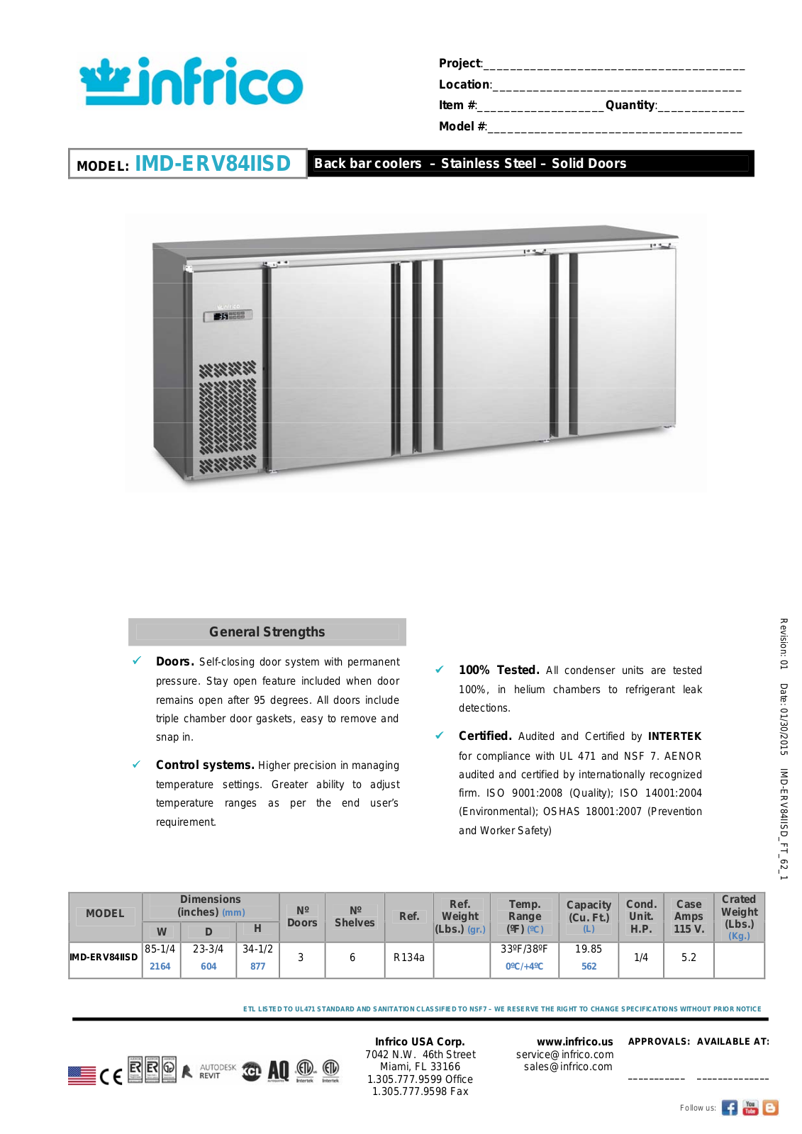 Infrico IMD-ERV84IISD User Manual