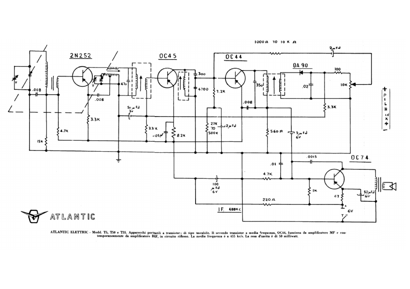 Atlantic t5, t50, t55 schematic