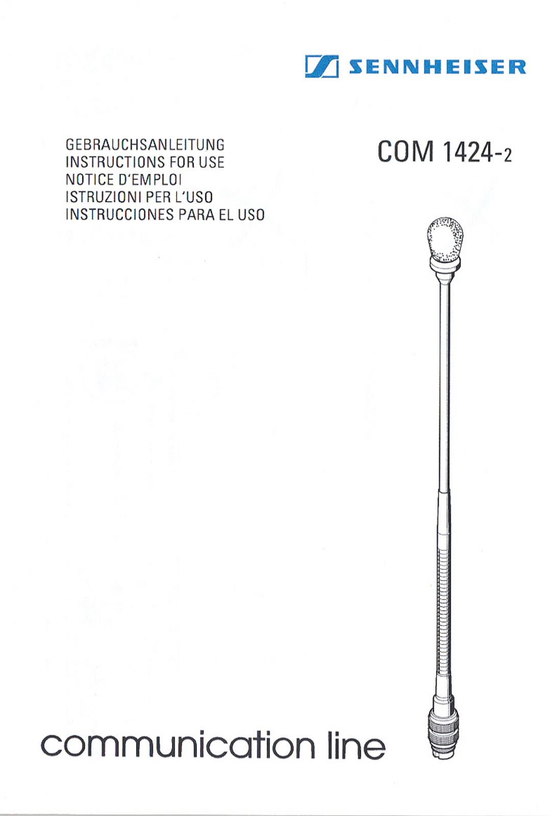 Sennheiser COM 1424-2 User Manual