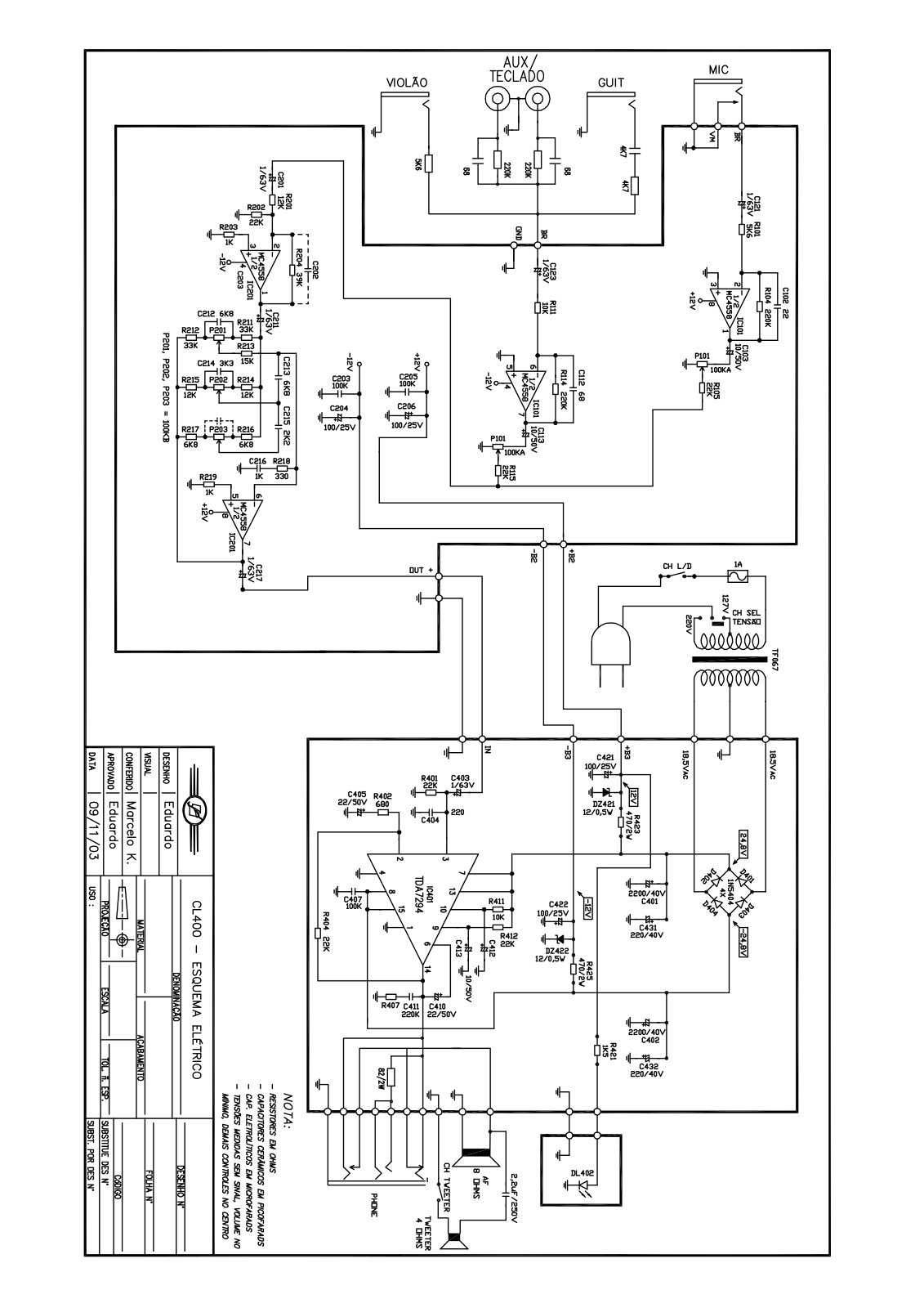 FRAHM CL400 Schematic - ManualMachine.com