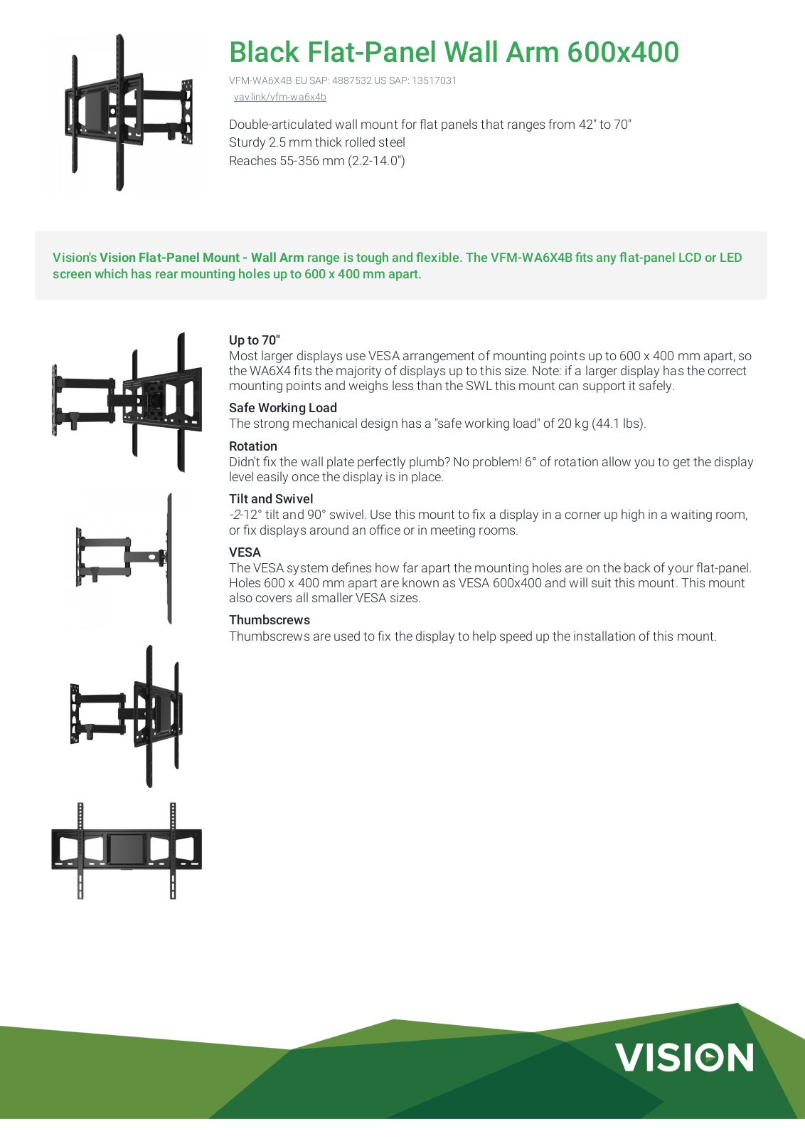 Vision VFM-WA6X4B User Manual