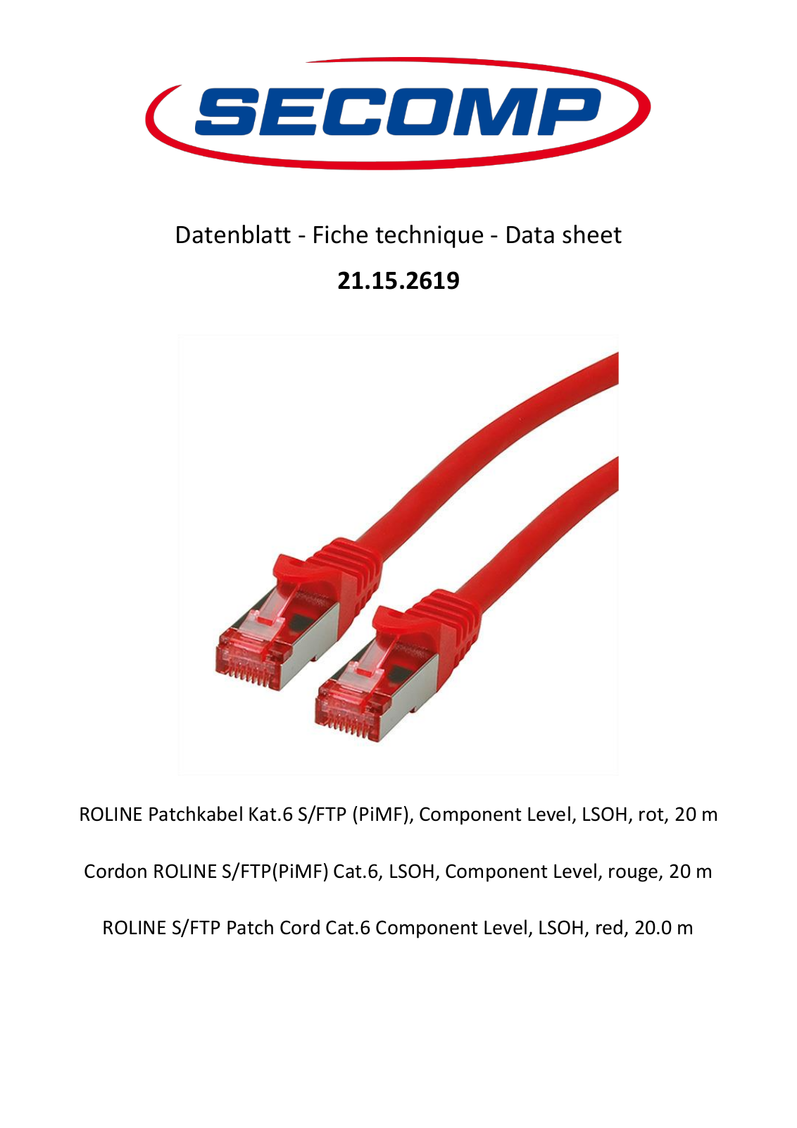 Roline 21.15.2619 User Manual