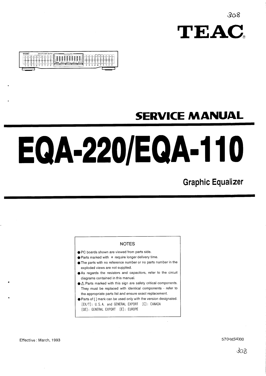 TEAC EQA-110, EQA-220 Service manual