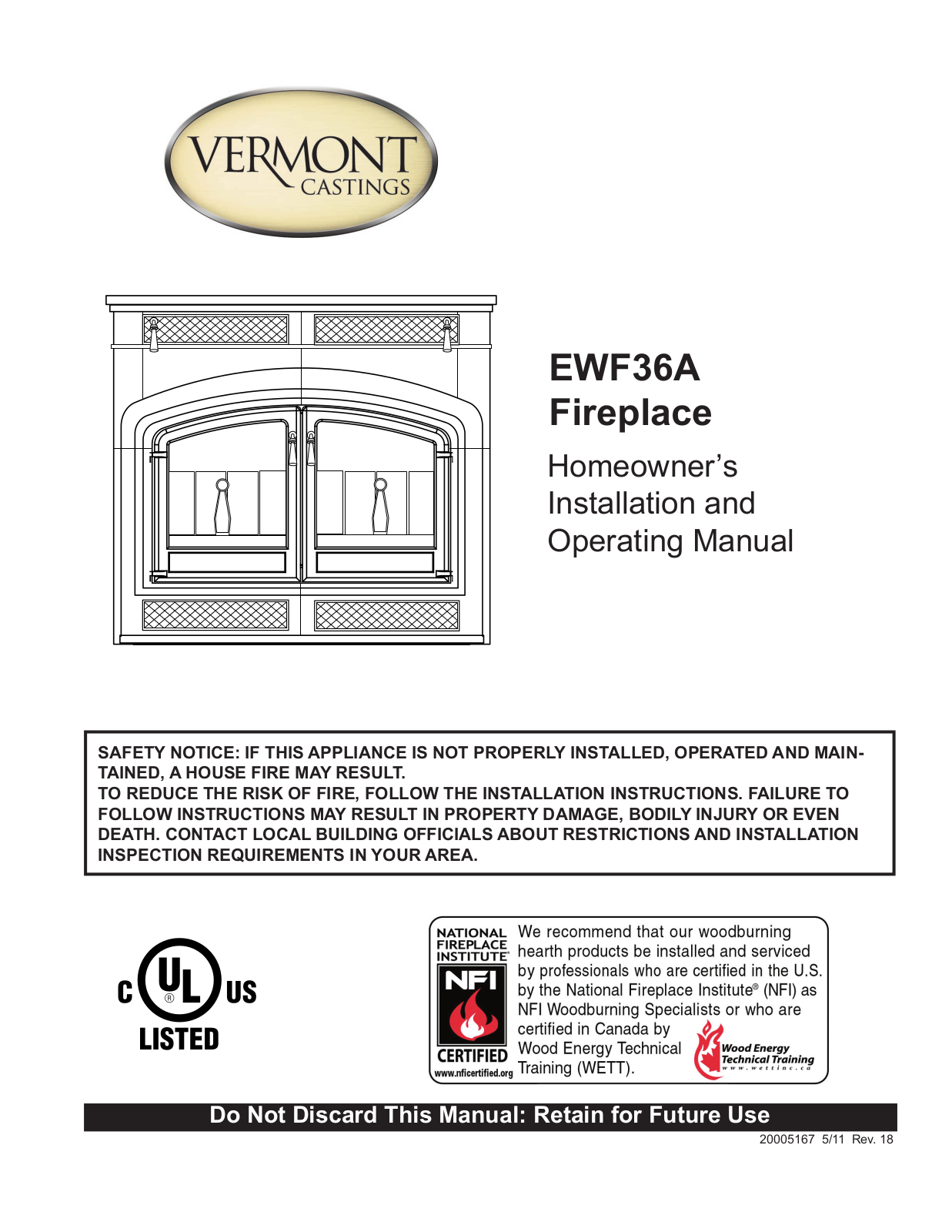 MHP EWF36A User Manual