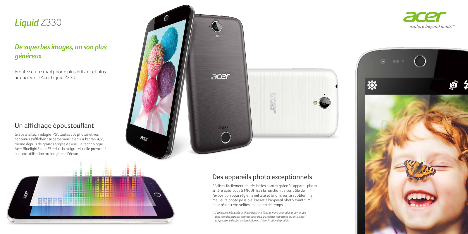 Acer Liquid Z330 product sheet