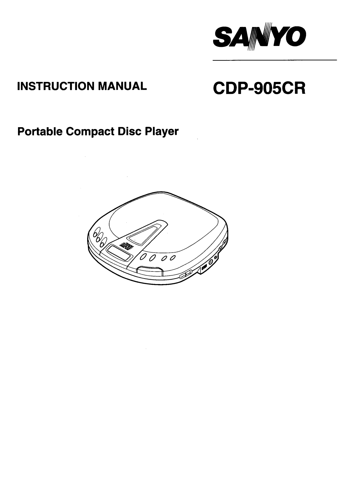 Sanyo CDP-905CR Instruction Manual