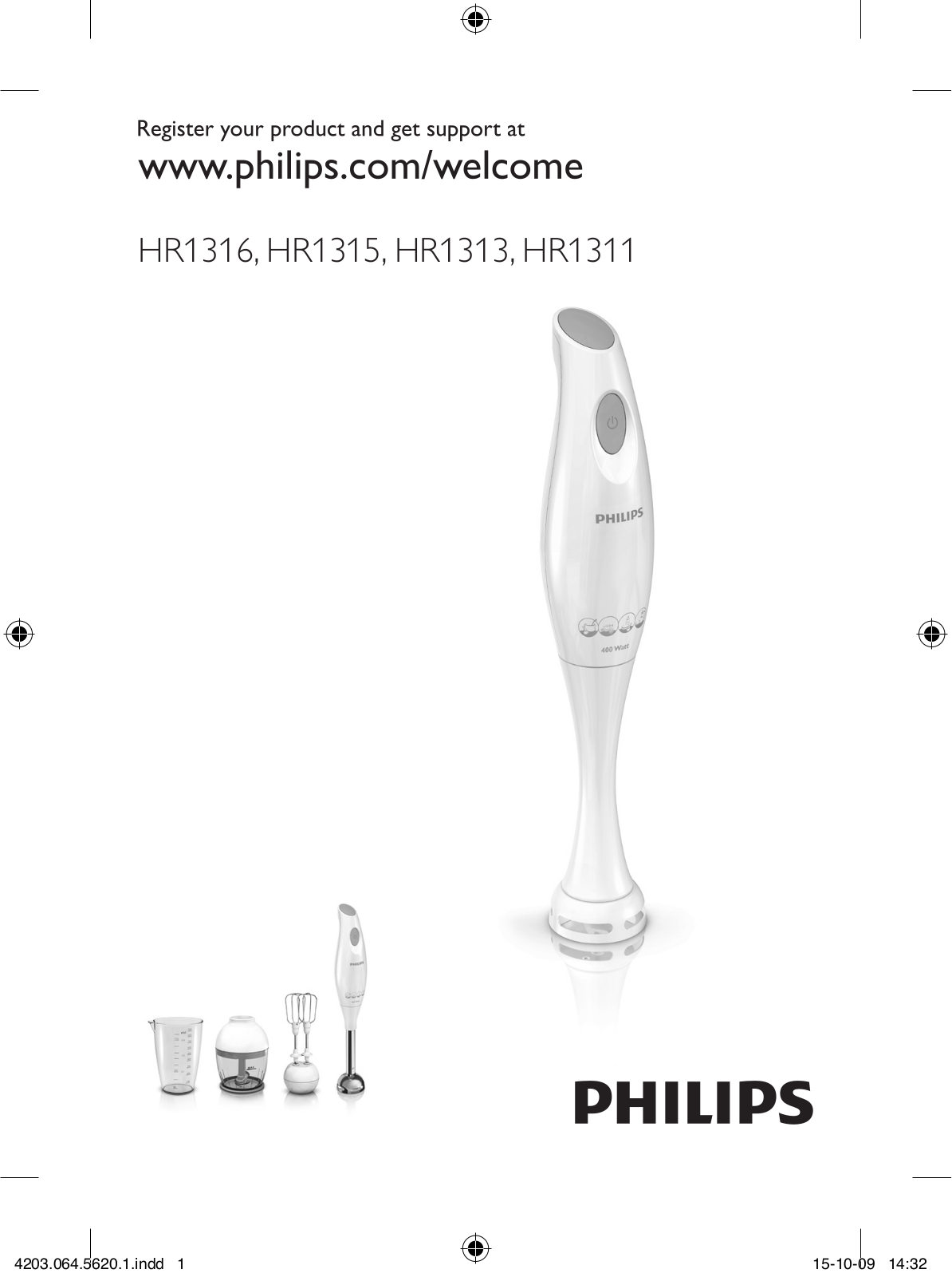 Philips HR1316/00, HR1313/00, HR1311/00, HR1315/00, HR1316 User Manual