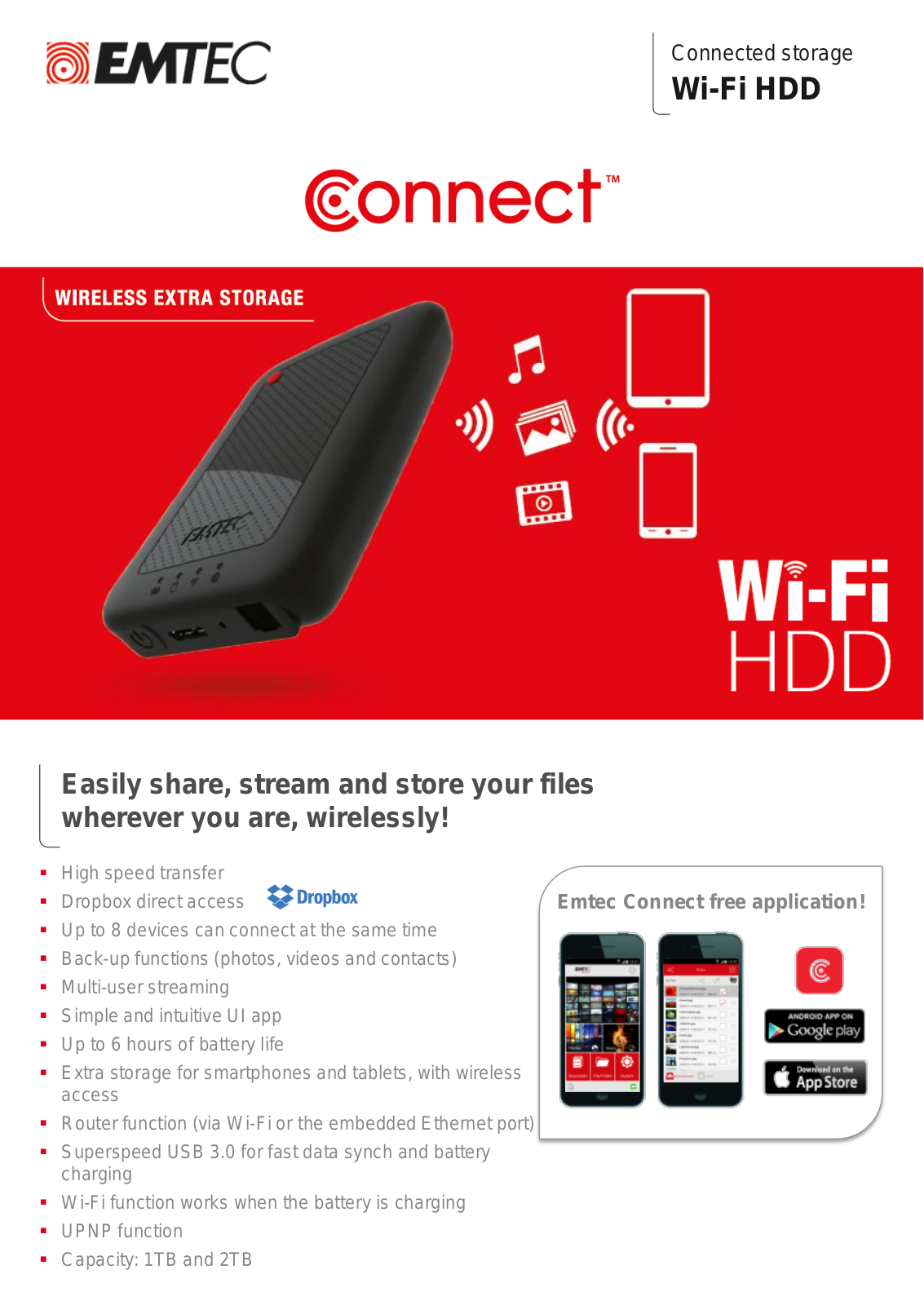 Emtec Wi-Fi HDD Connetc Software