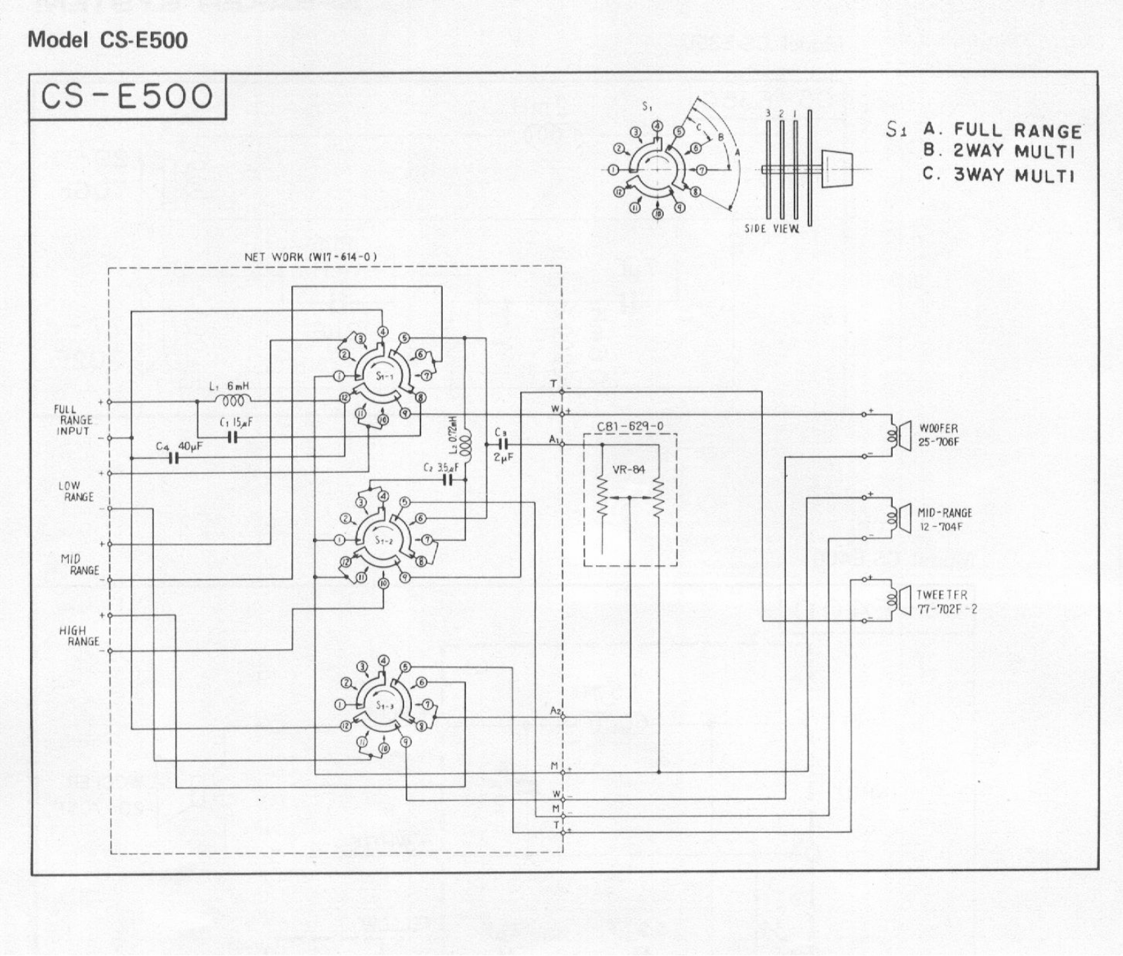 Pioneer CSE-500 Schematic