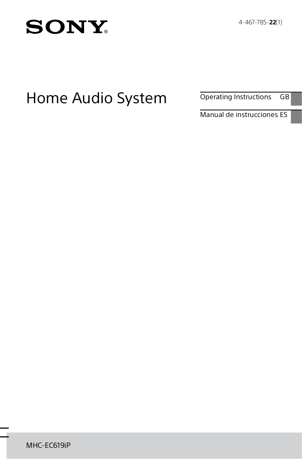 Sony MHC-EC619iP User Manual