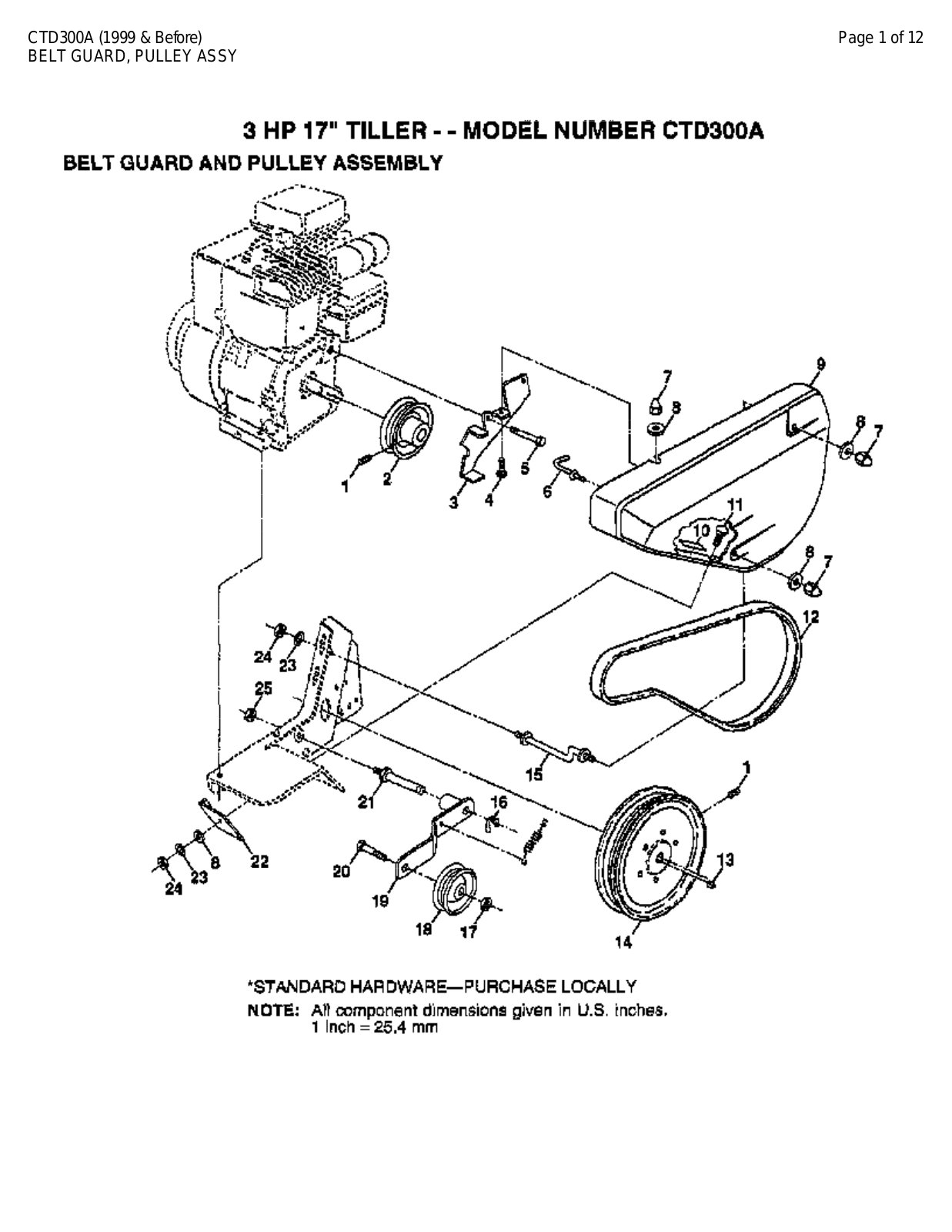 AYP CTD300A Parts List