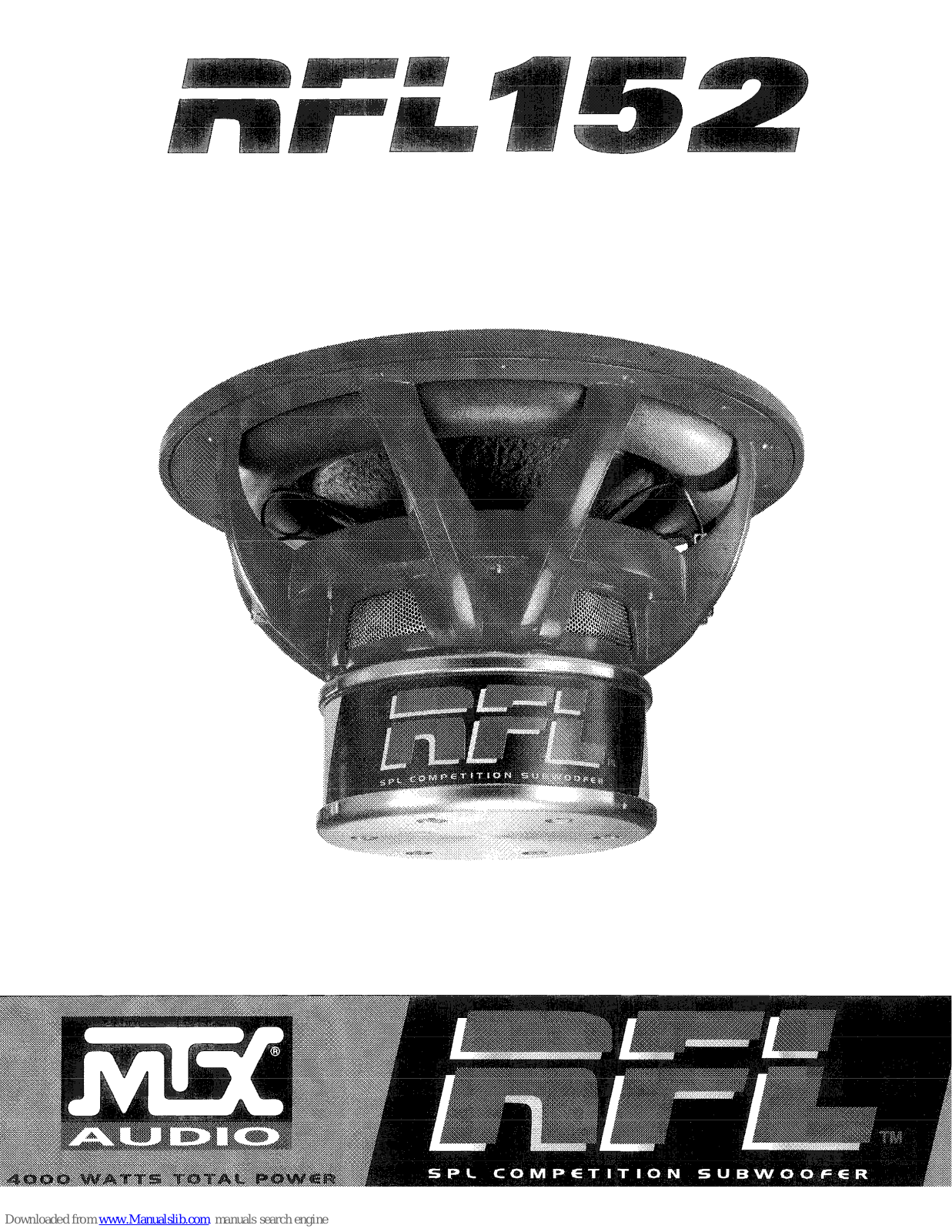 MTX RFL152 User Manual - ManualMachine.com