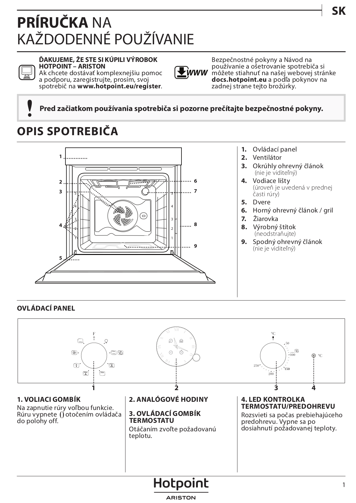 HOTPOINT/ARISTON FIT 801 H AN HA Daily Reference Guide