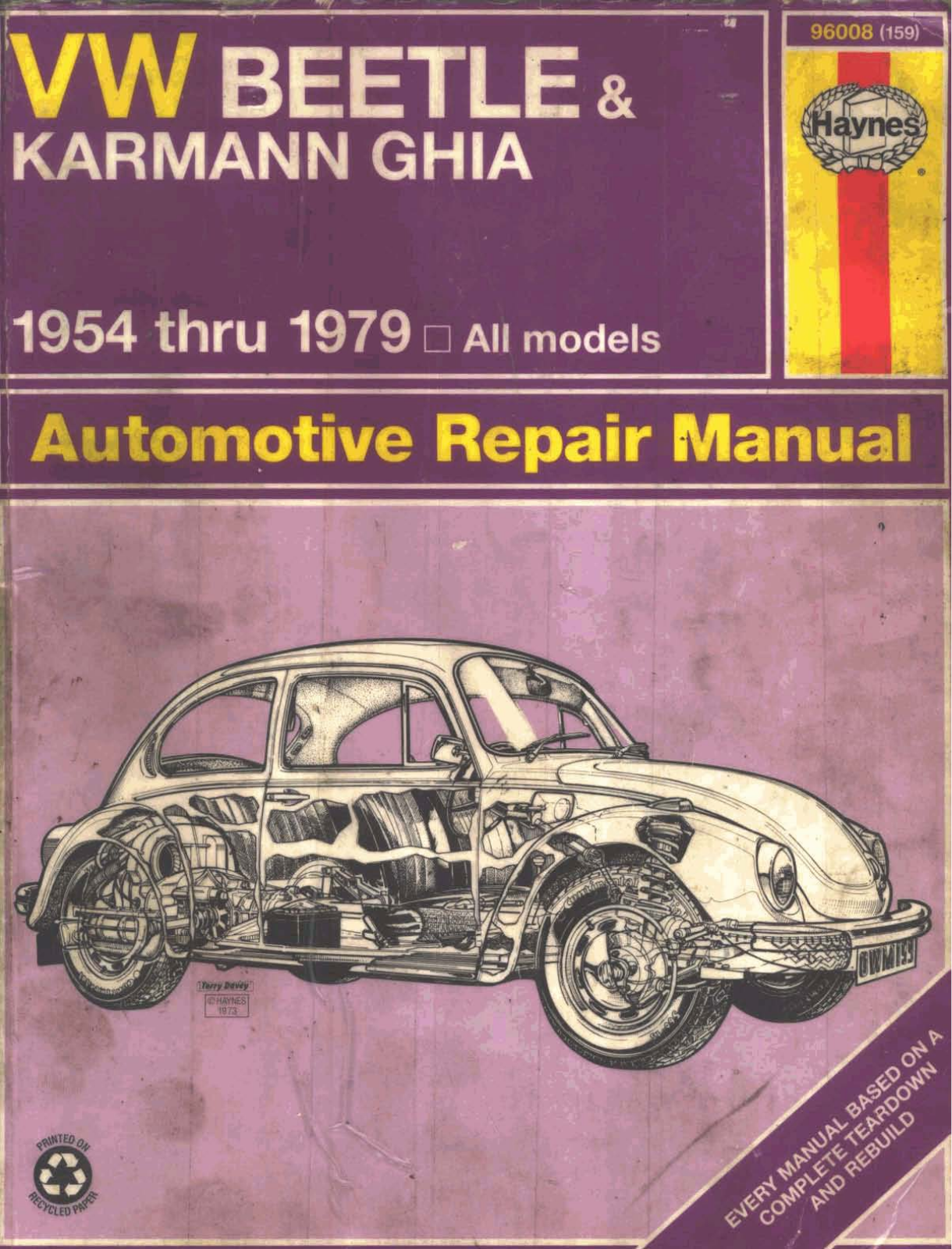 Volkswagen Beetle (1954), Beetle (1955), Beetle (1956), Beetle (1957), Beetle (1958) Repair Manual - ManualMachine.com