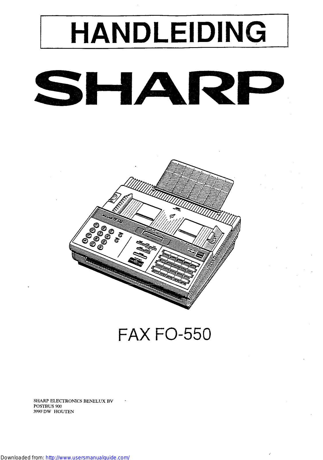 SHARP FO-550 User Manual