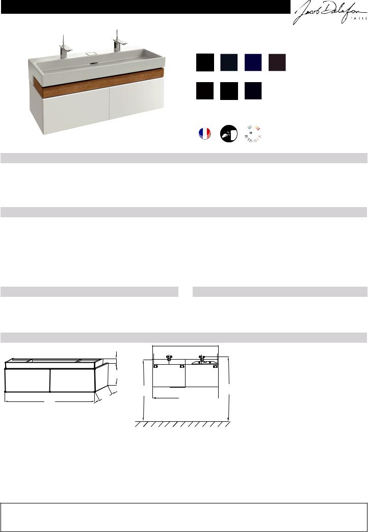 Jacob Delafon TERRACE EB1188-274, TERRACE EB1188-M61, TERRACE EB1188-442, TERRACE EB1188-F26, TERRACE EB1188-G1C Datasheet