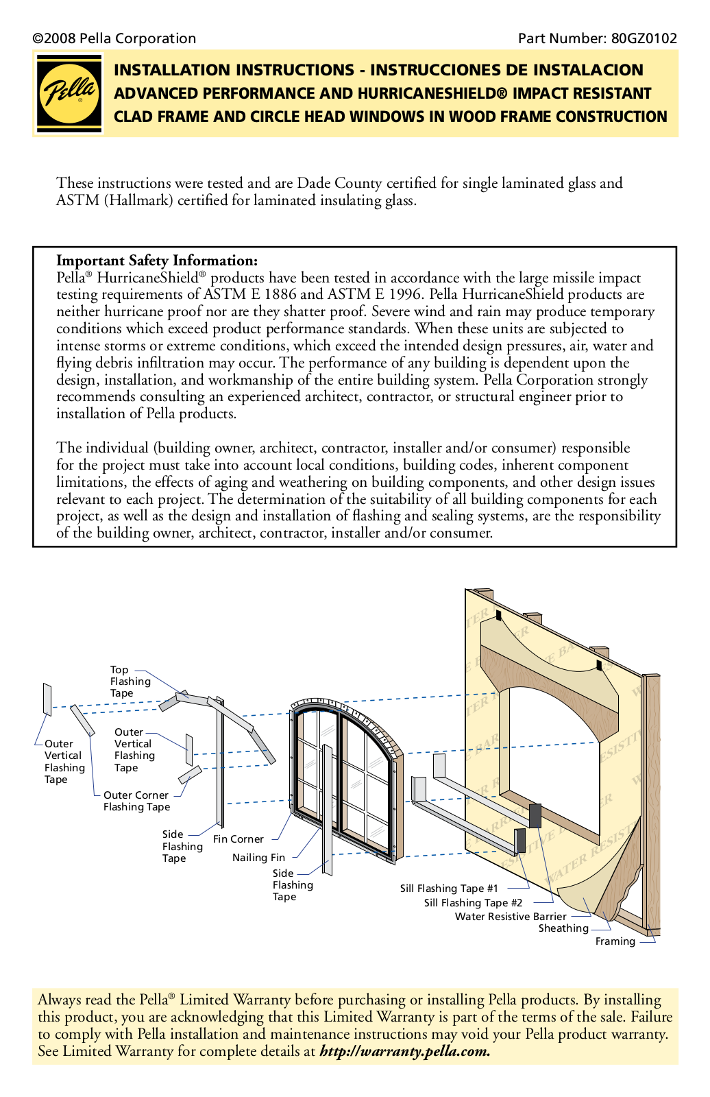 Pella 80GZ0102 User Manual