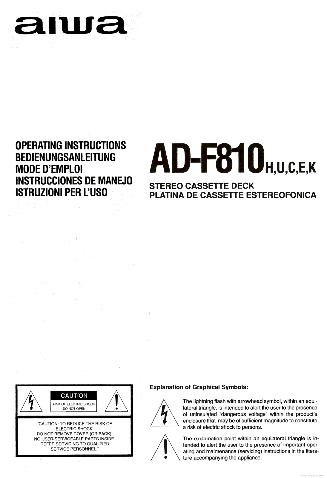Aiwa AD-F810 User Manual