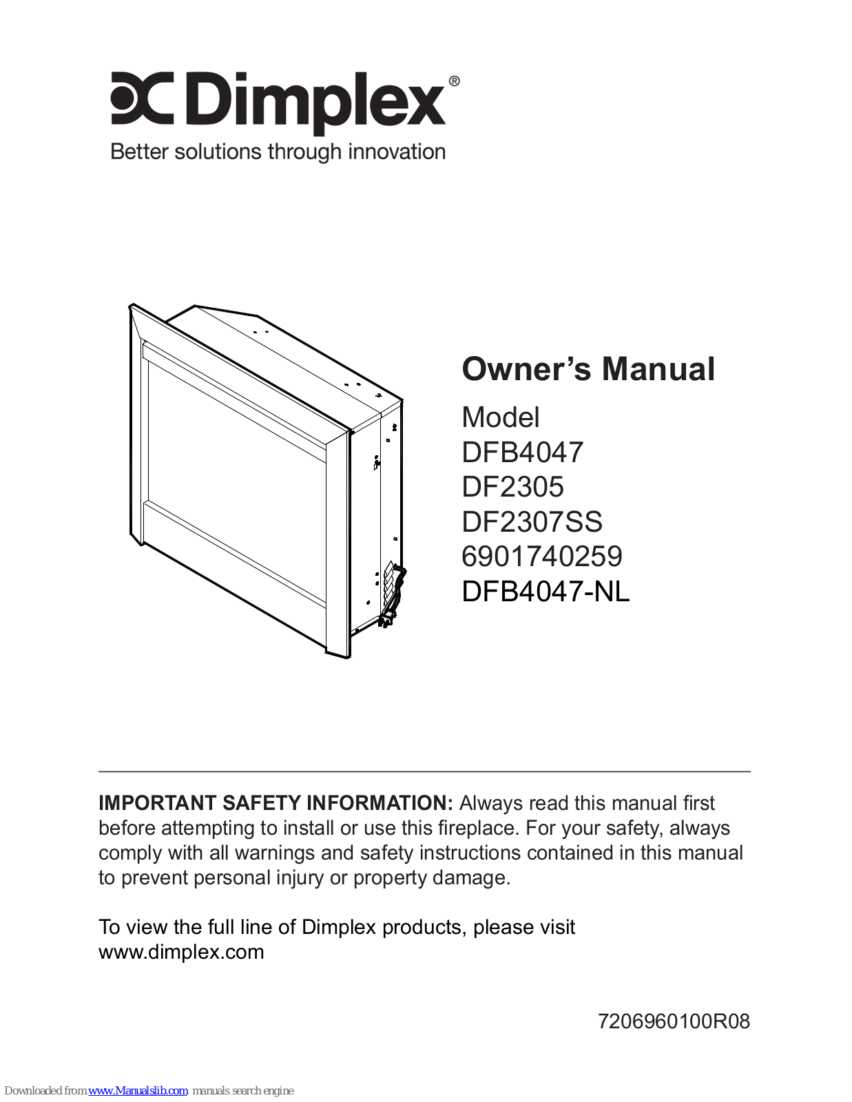 Dimplex DFB4047, DF2305, DF2307SS, 6901740259, DFB4047-NL Owner's Manual