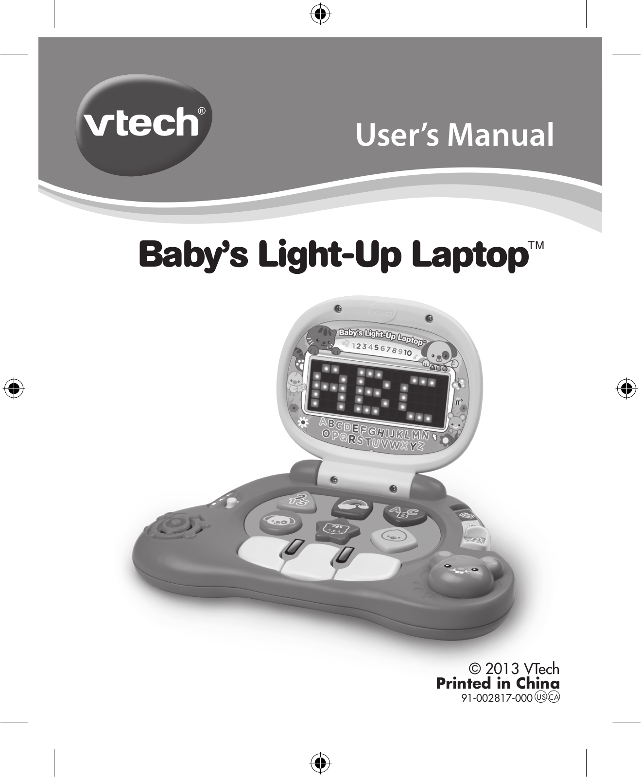 VTech Baby's Light-Up Laptop, Baby's Light-Up Laptop Pink Owner's Manual