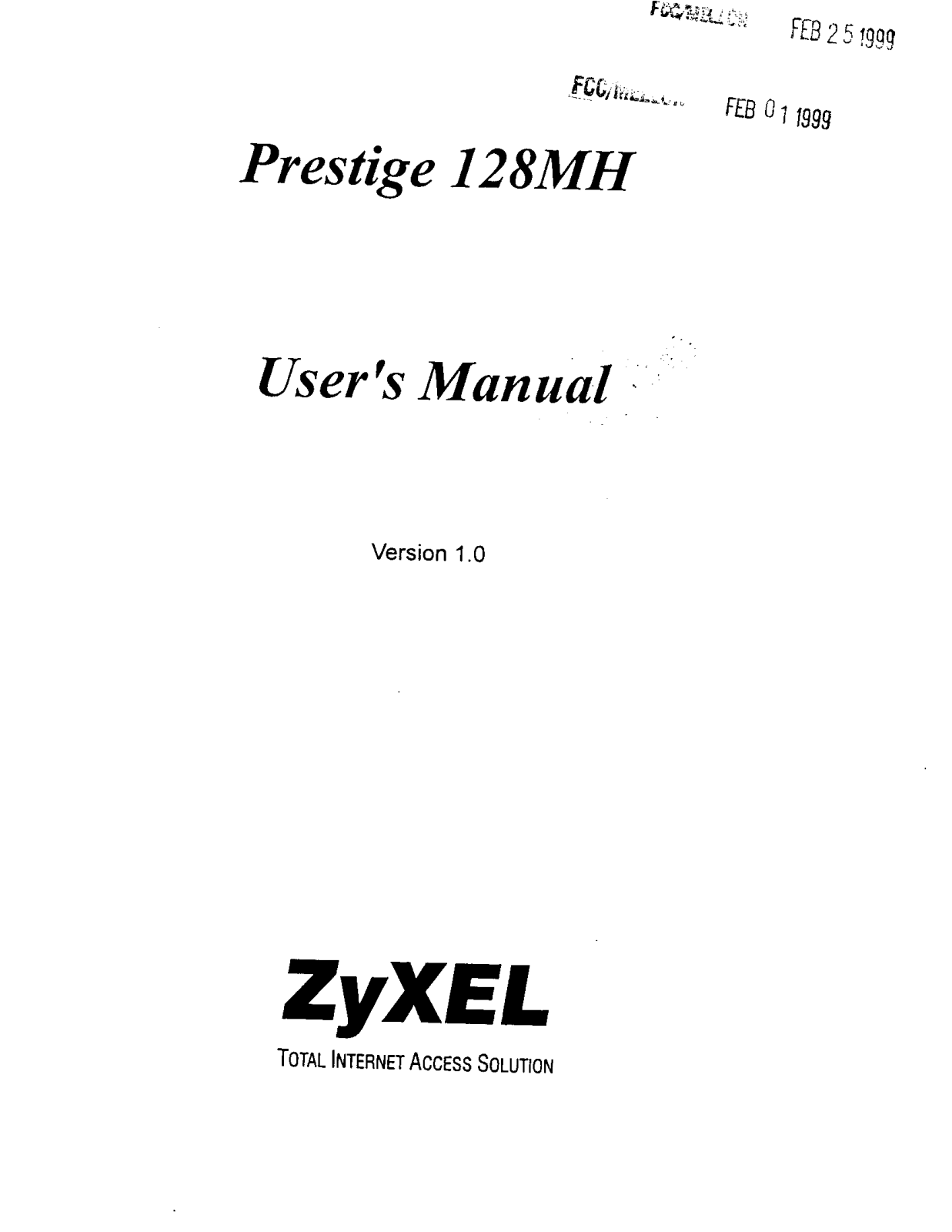 ZyXEL Communications PRESTIGE128MHT User Manual