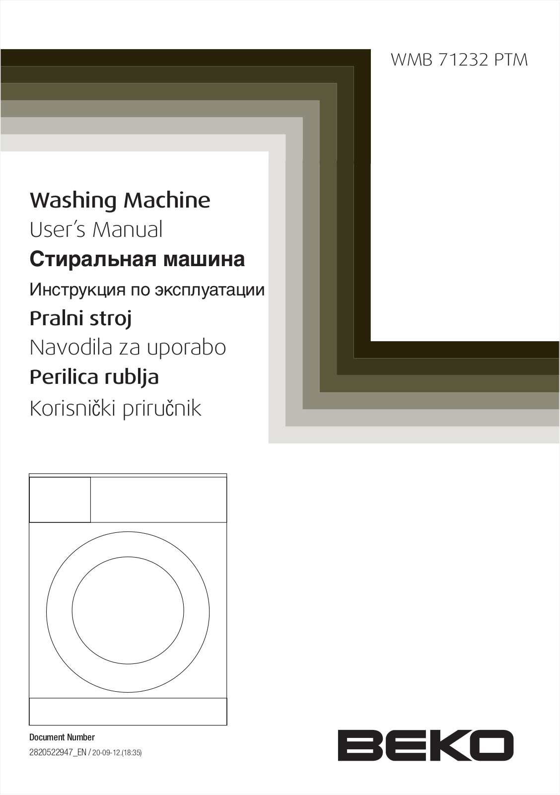 Beko WMB71232PTM User Manual