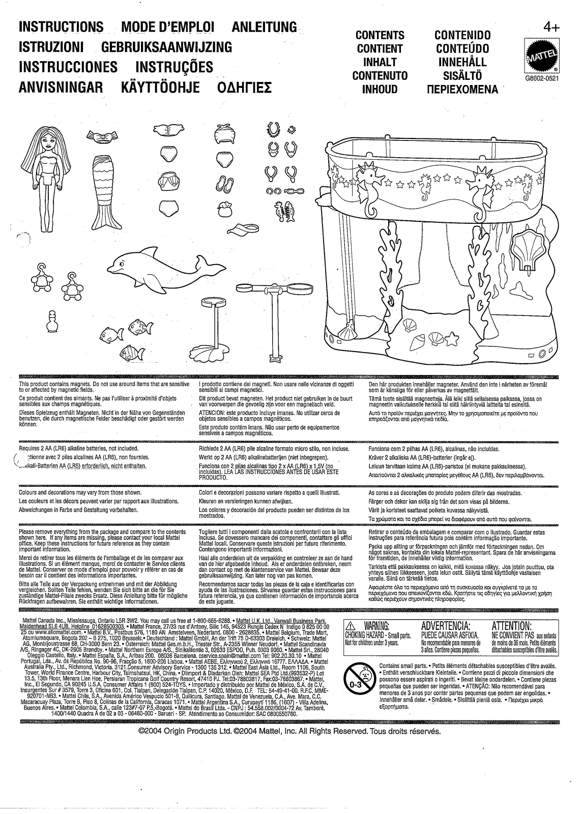 Fisher-Price G8602 Instruction Sheet