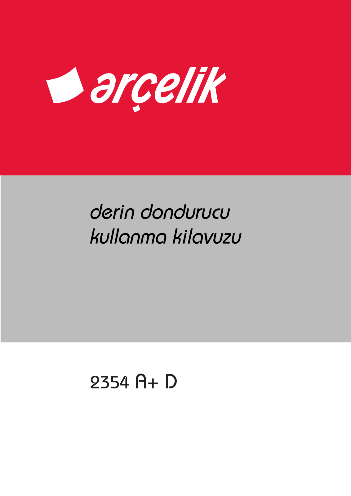 Arçelik 2354A+D User manual